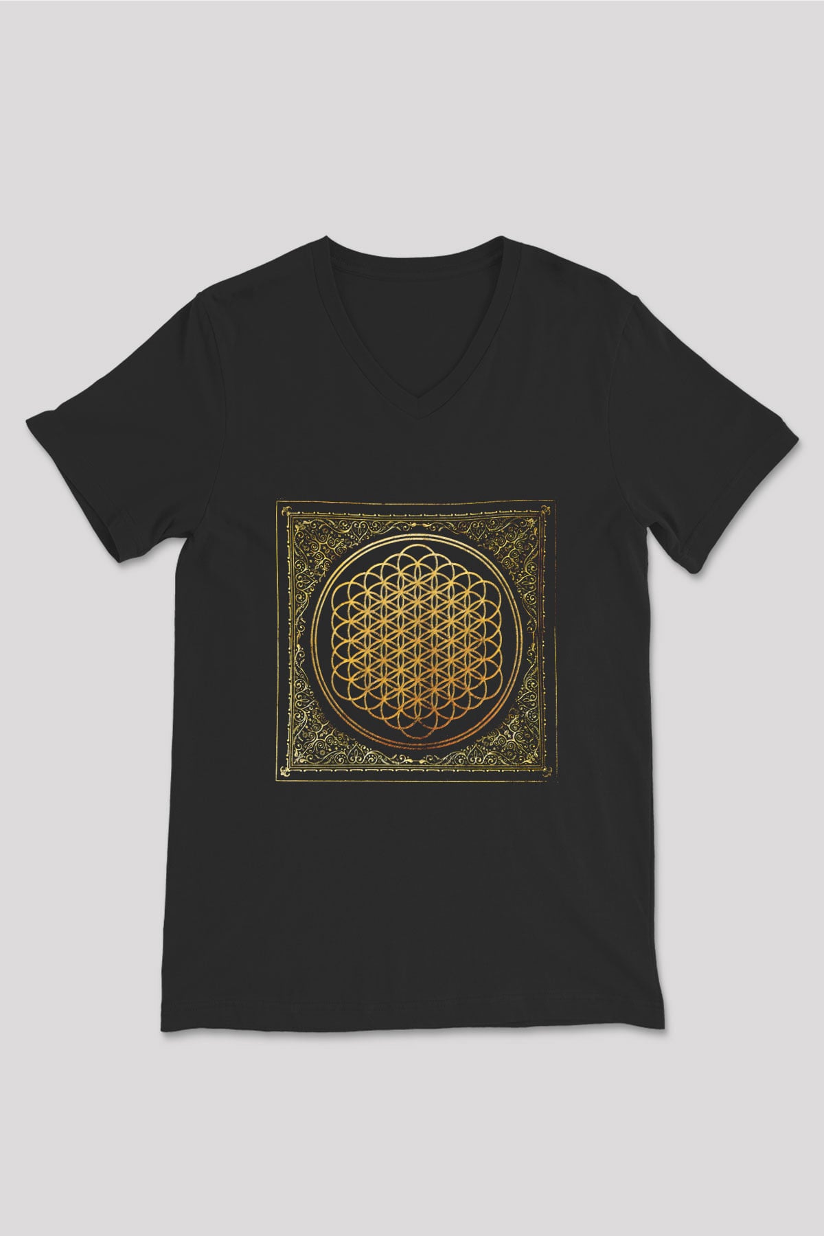 Bring Me the Horizon Baskılı Unisex Siyah V Yaka Tişört