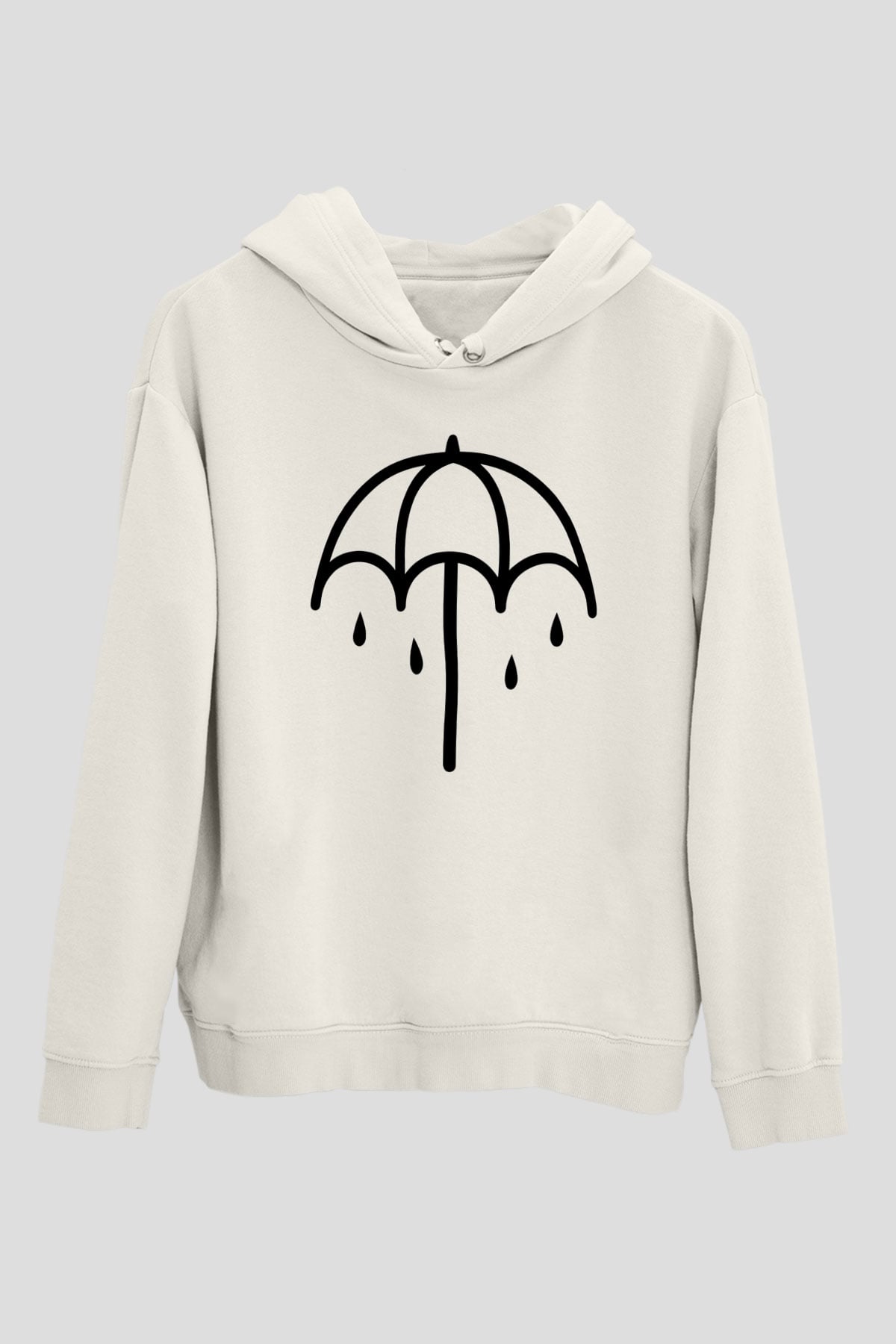 Bring Me the Horizon Beyaz Unisex Kapşonlu Sweatshirt