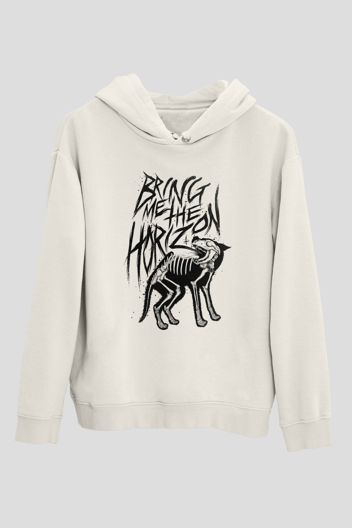 Bring Me the Horizon Beyaz Unisex Kapşonlu Sweatshirt