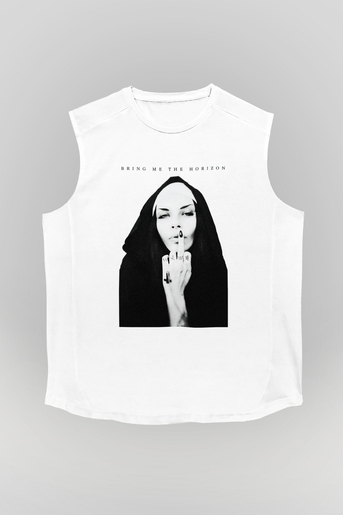 Bring Me the Horizon Beyaz Unisex Kolsuz Tişört