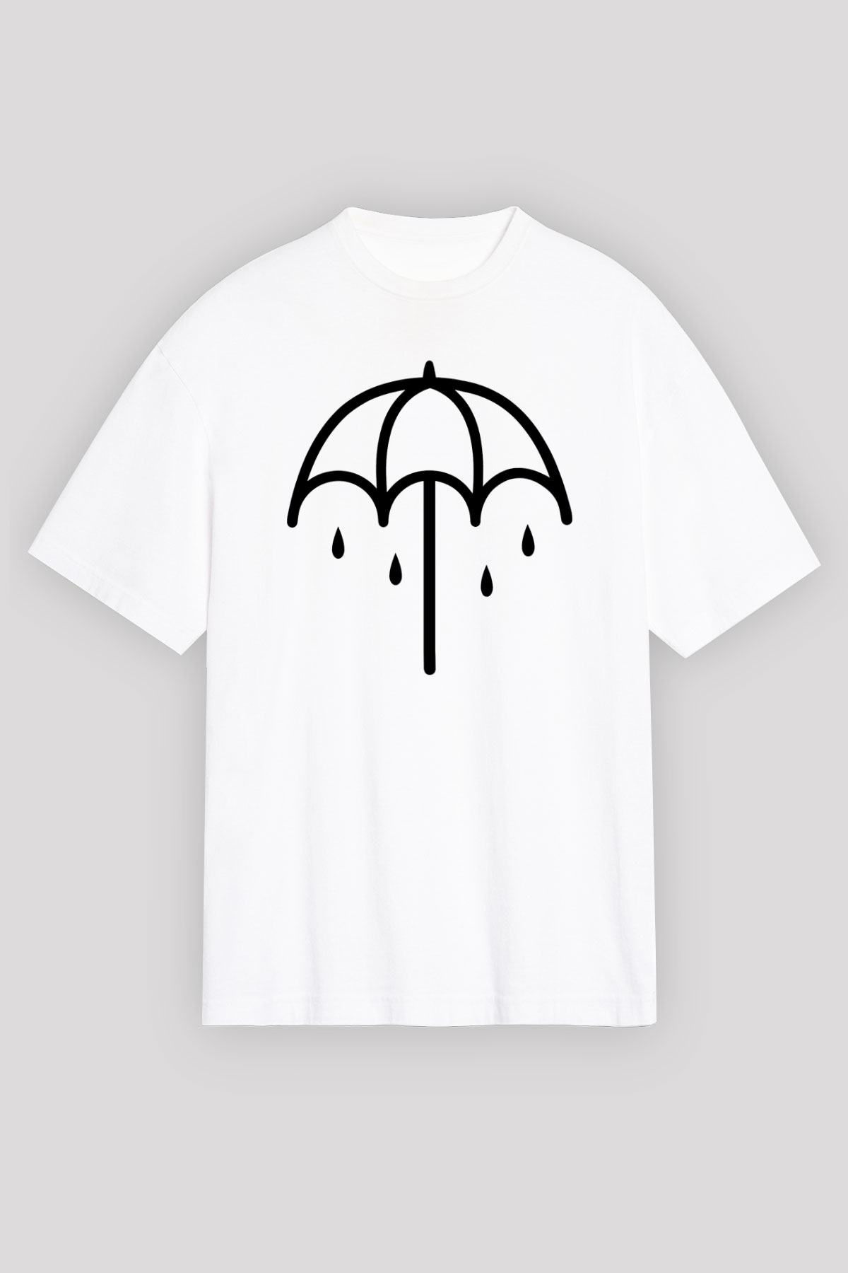 Bring Me the Horizon Beyaz Unisex Oversize Tişört T-Shirt