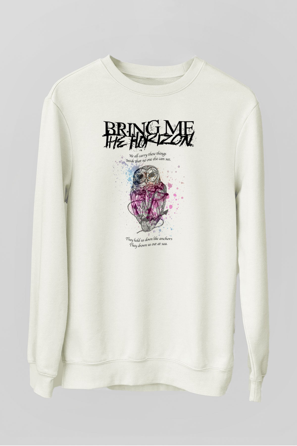 Bring Me the Horizon Beyaz Unisex Sweatshirt