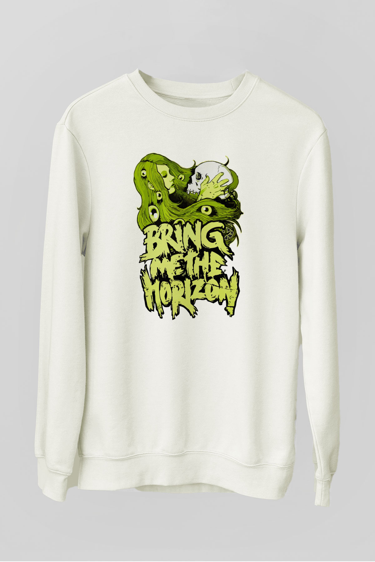 Bring Me the Horizon Beyaz Unisex Sweatshirt