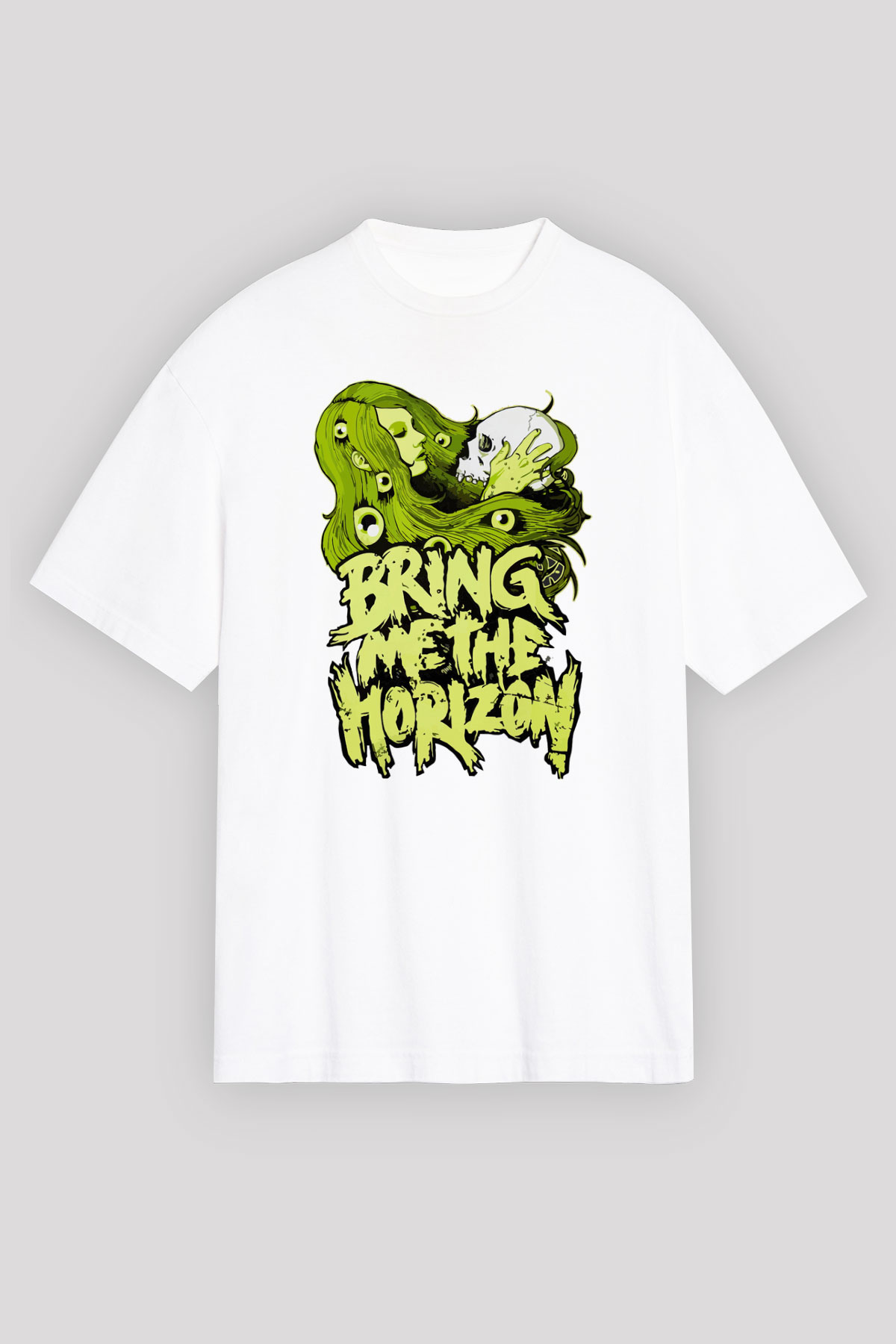 Bring Me the Horizon Beyaz Unisex Tişört T-Shirt - TişörtFabrikası