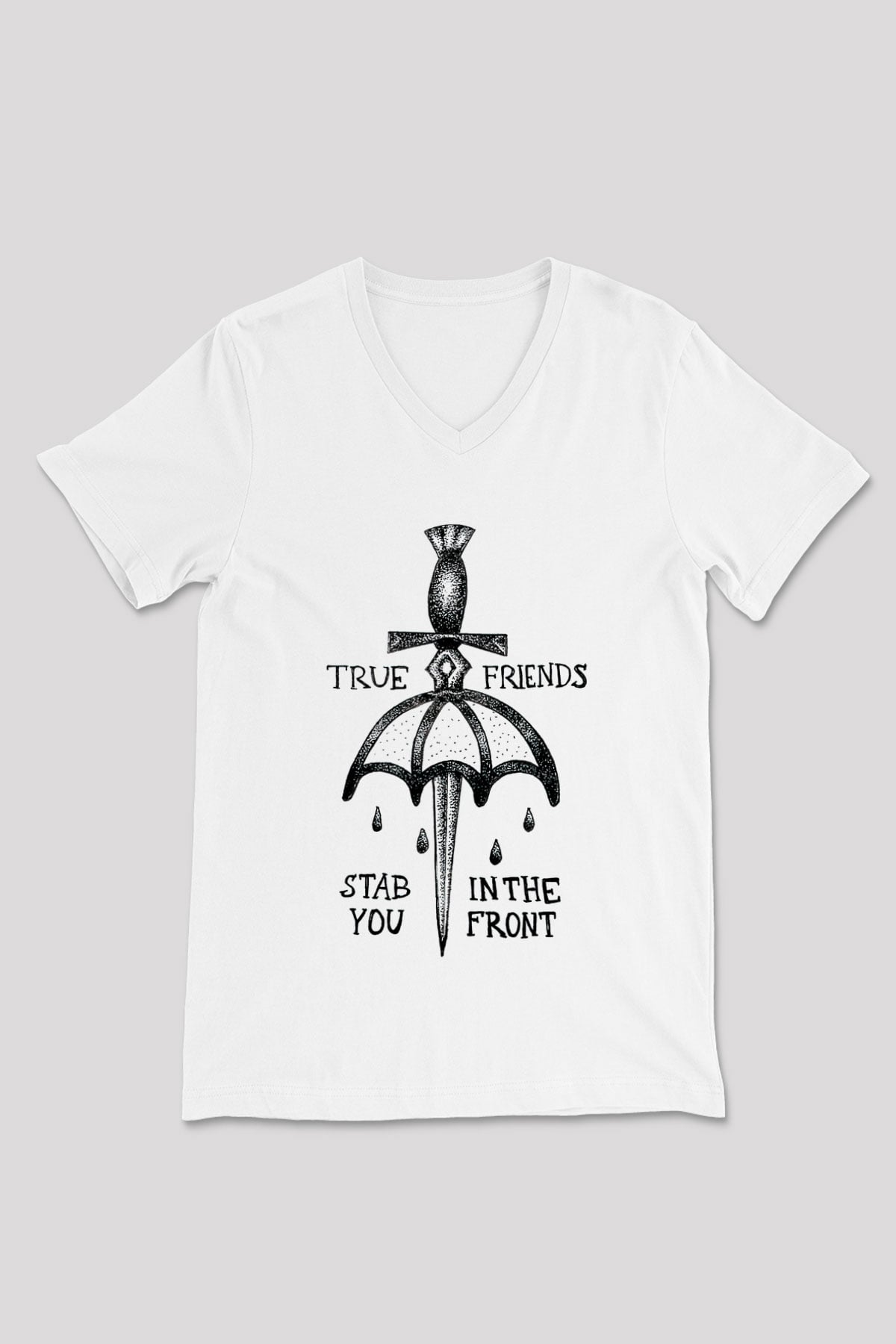 Bring Me the Horizon Beyaz Unisex V Yaka Tişört