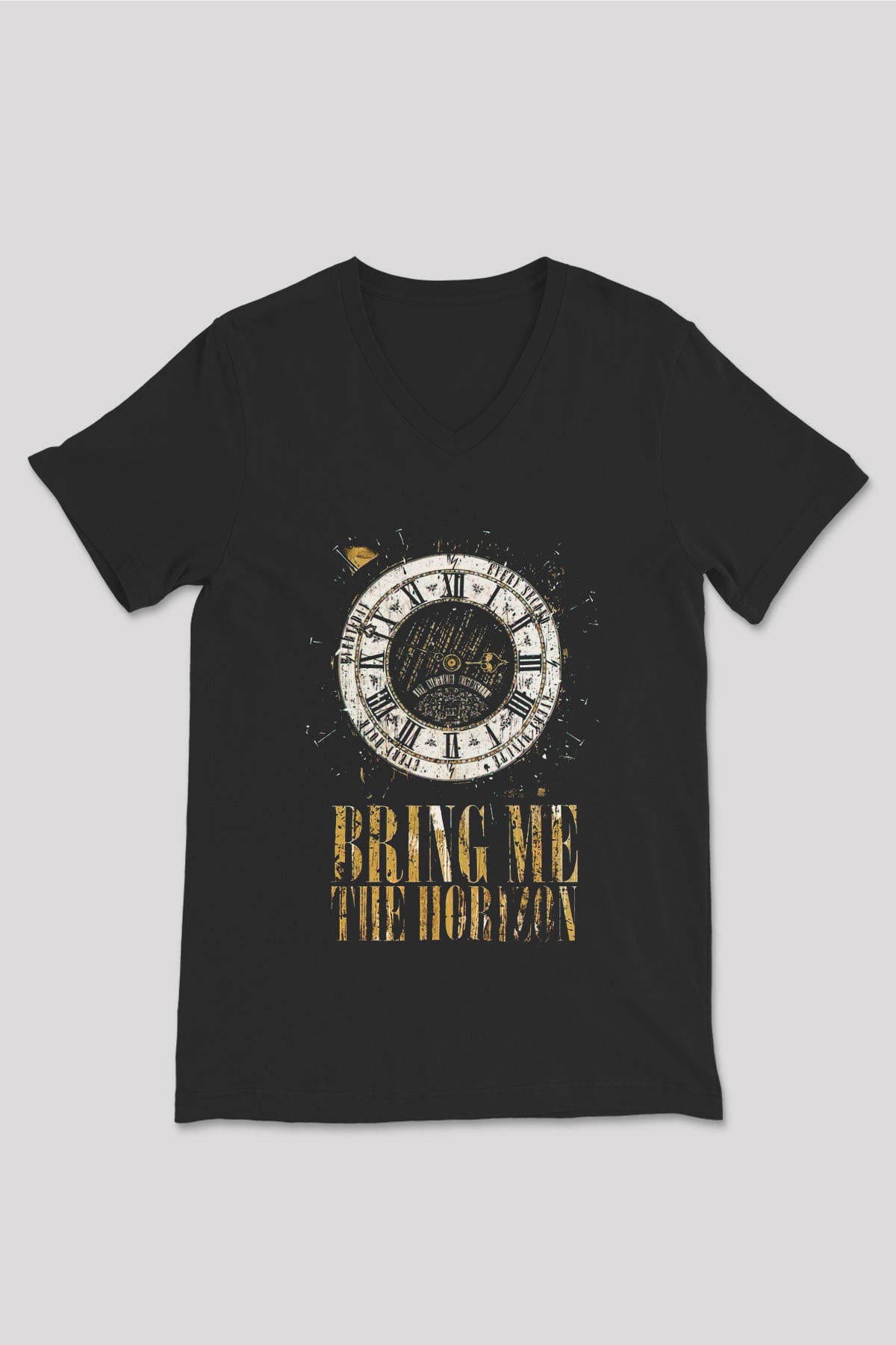 Bring Me the Horizon Siyah Unisex V Yaka Tişört T-Shirt