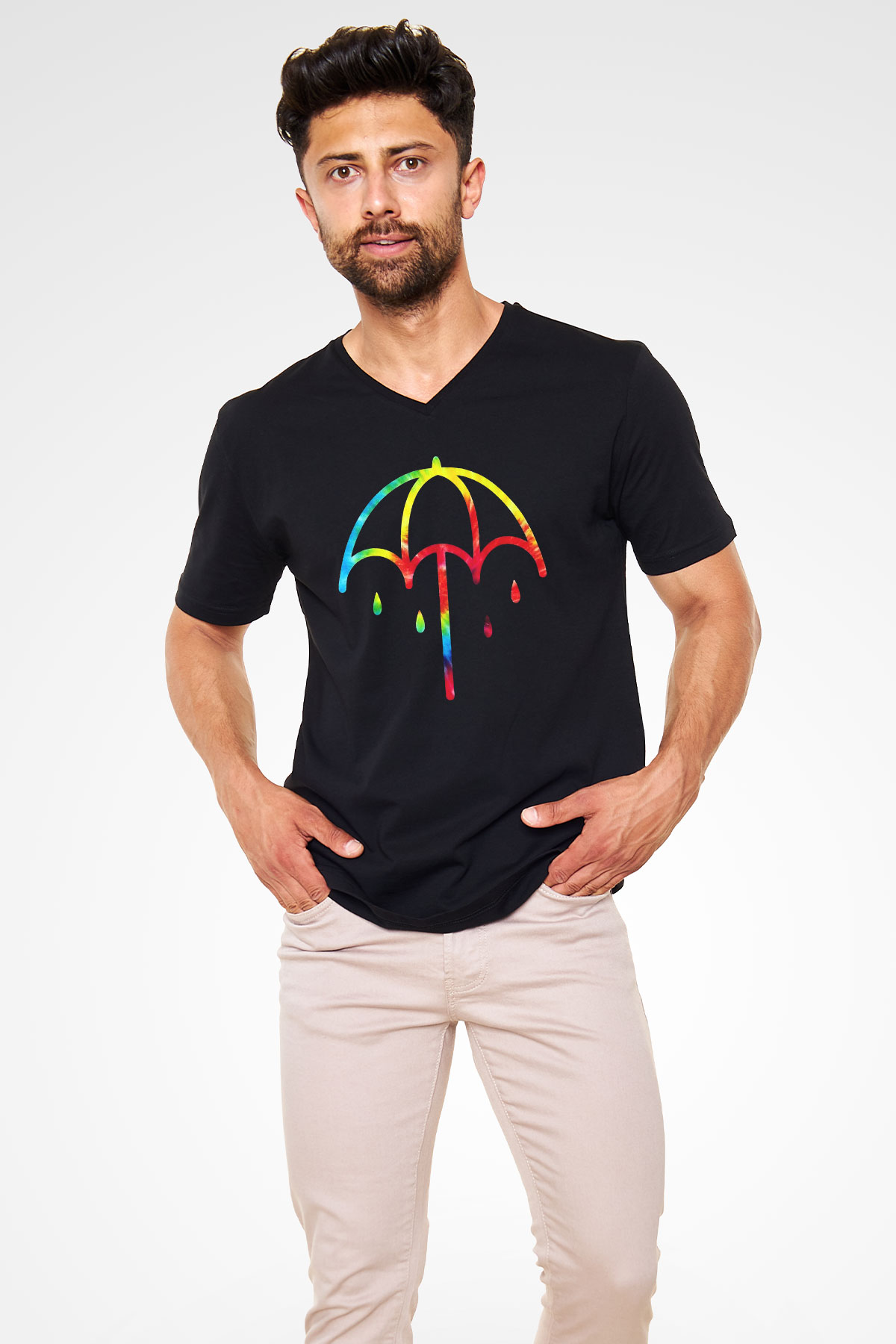 Bring Me the Horizon Siyah Unisex V Yaka Tişört T-Shirt