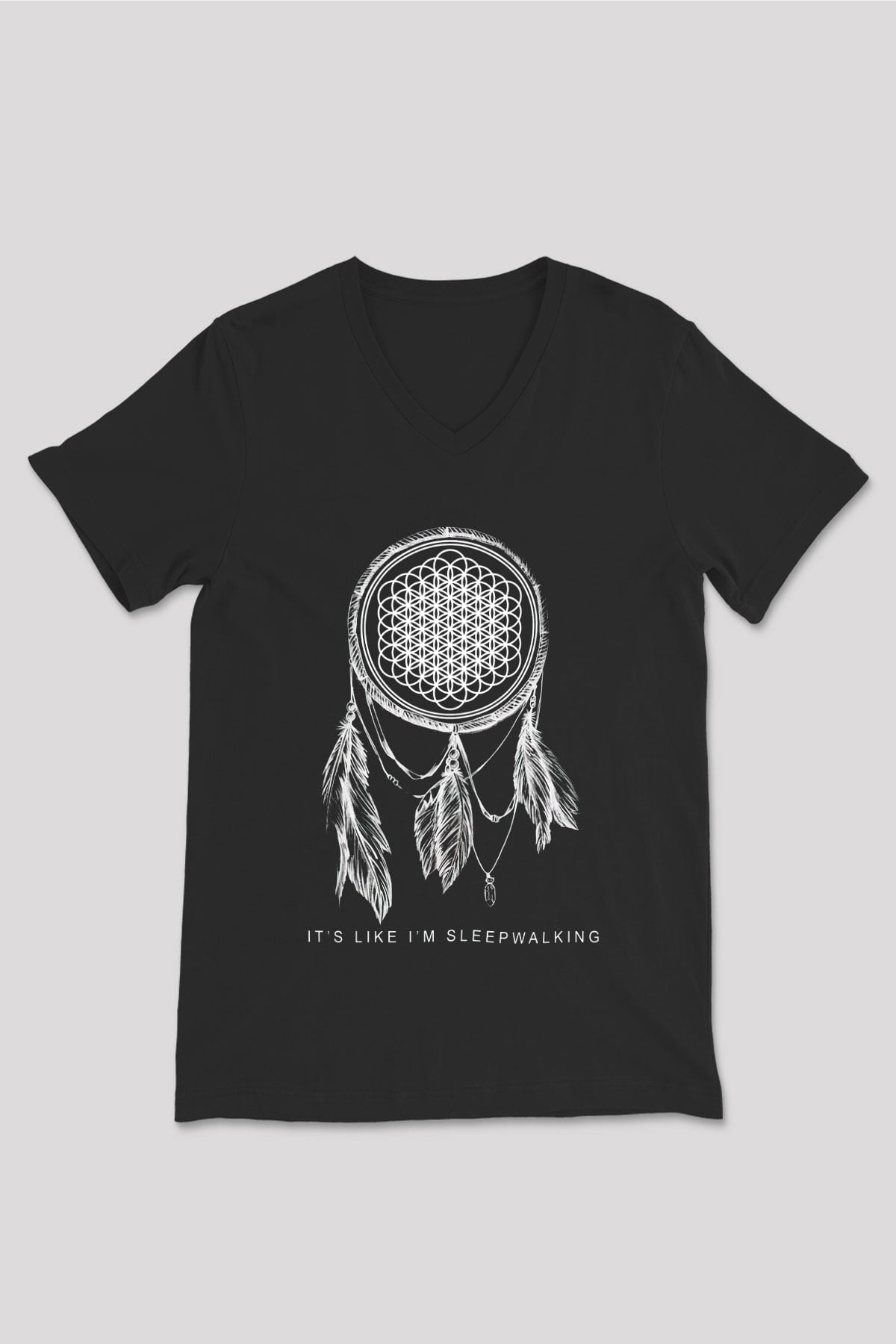 Bring Me the Horizon Siyah Unisex V Yaka Tişört T-Shirt