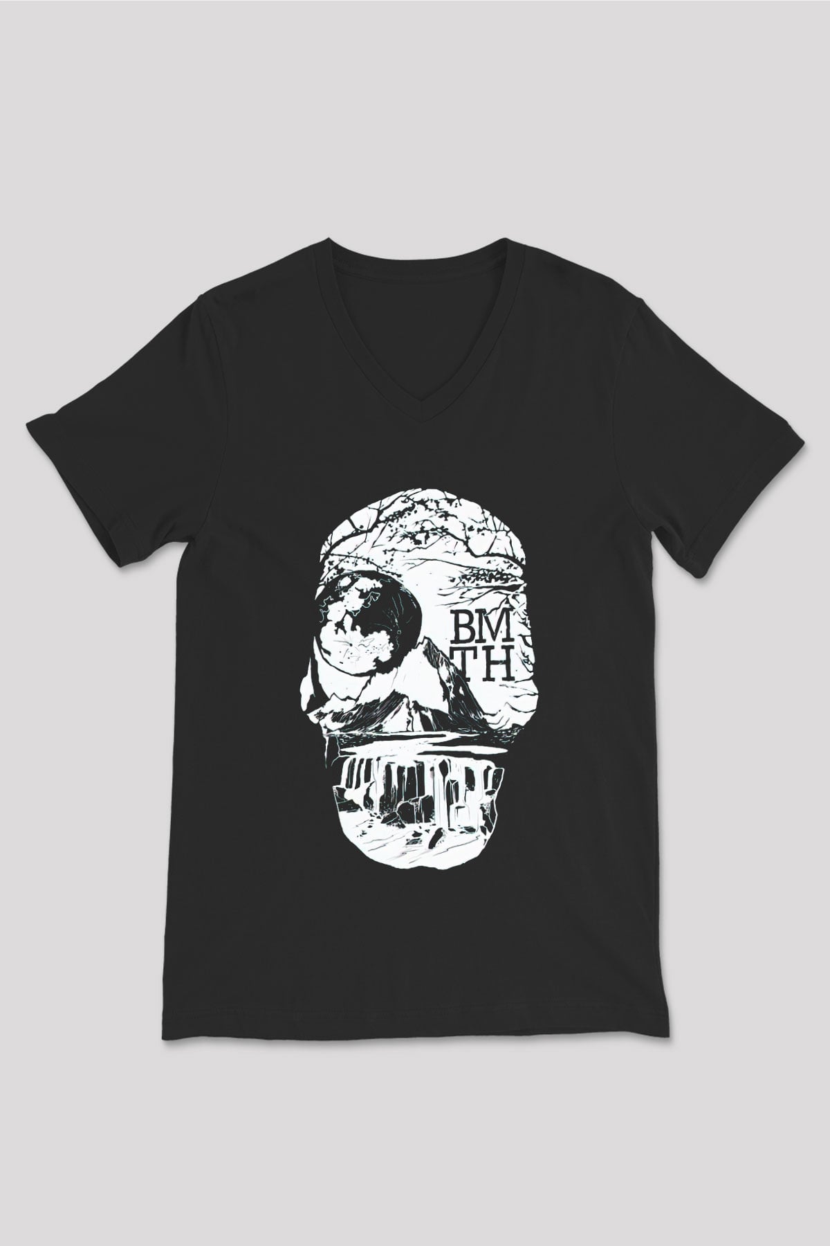 Bring Me the Horizon Siyah Unisex V Yaka Tişört T-Shirt