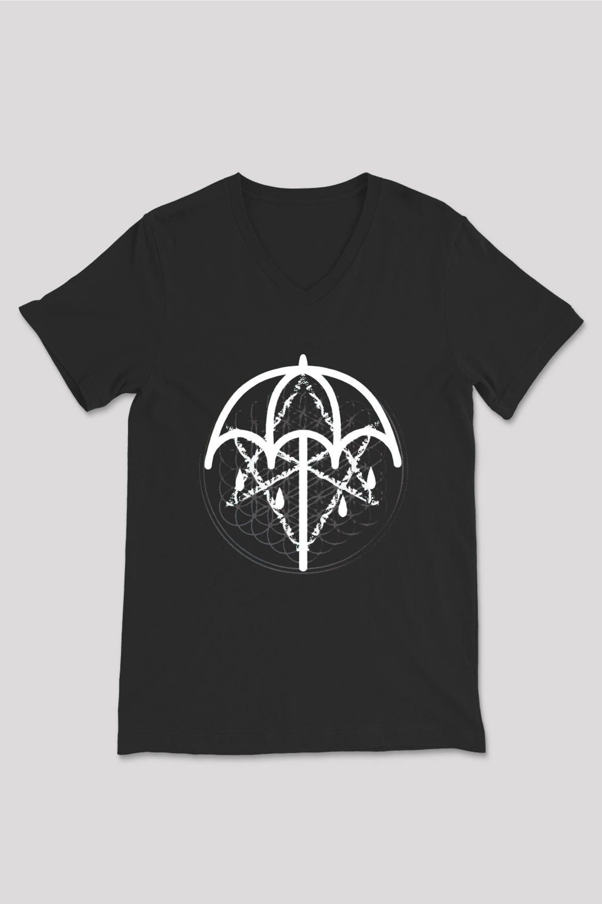Bring Me the Horizon Siyah Unisex V Yaka Tişört T-Shirt