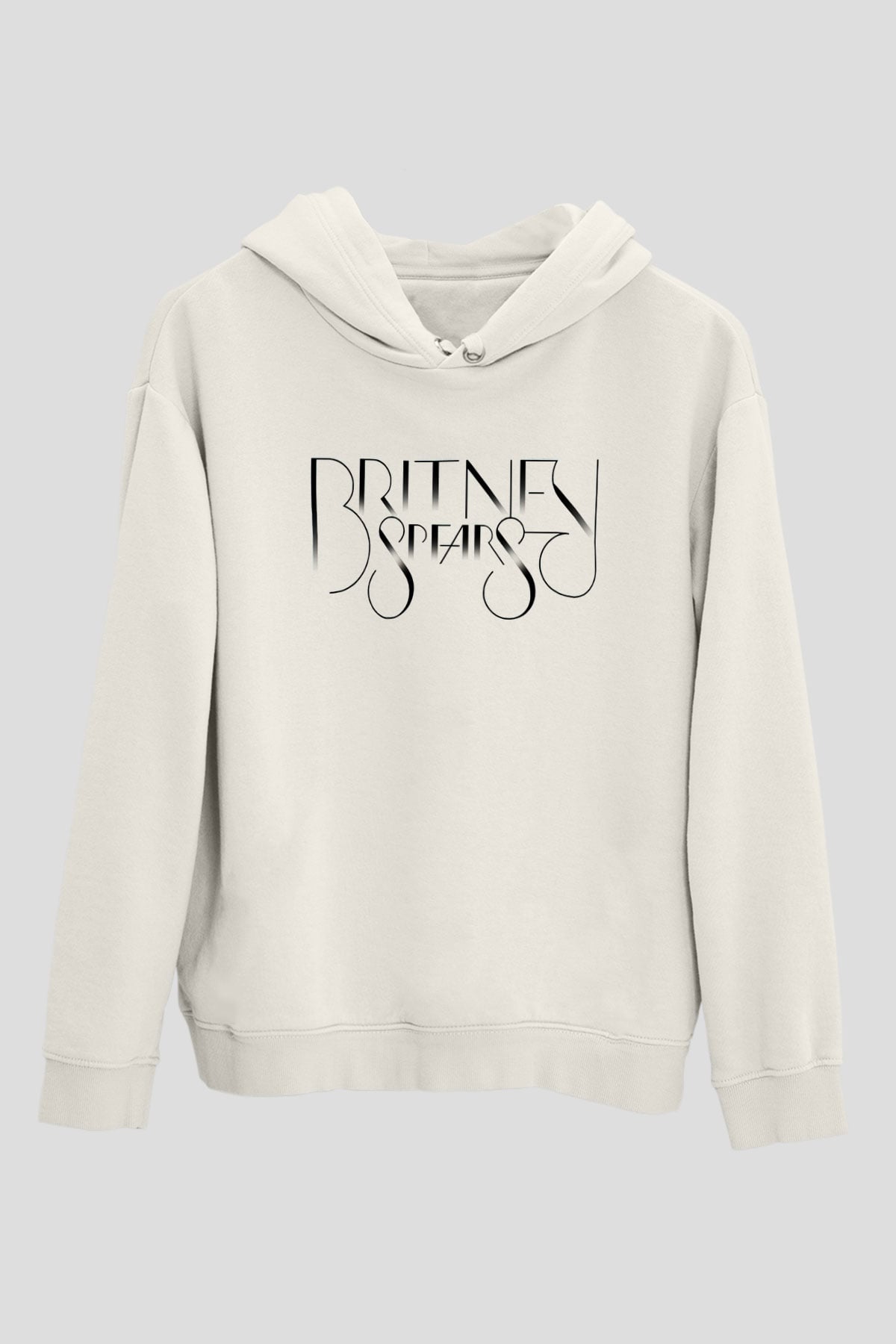 Britney Spears Beyaz Unisex Kapşonlu Sweatshirt