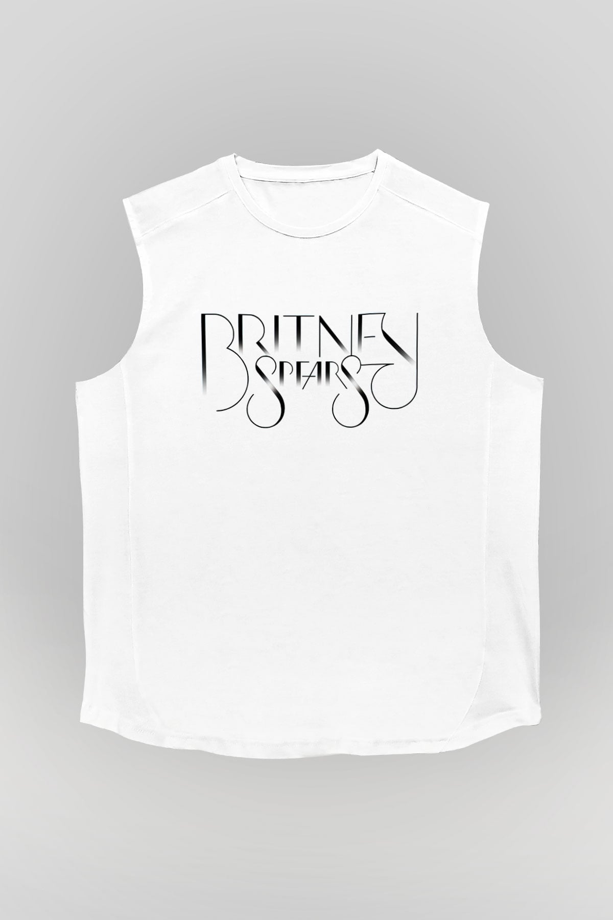 Britney Spears Beyaz Unisex Kolsuz Tişört