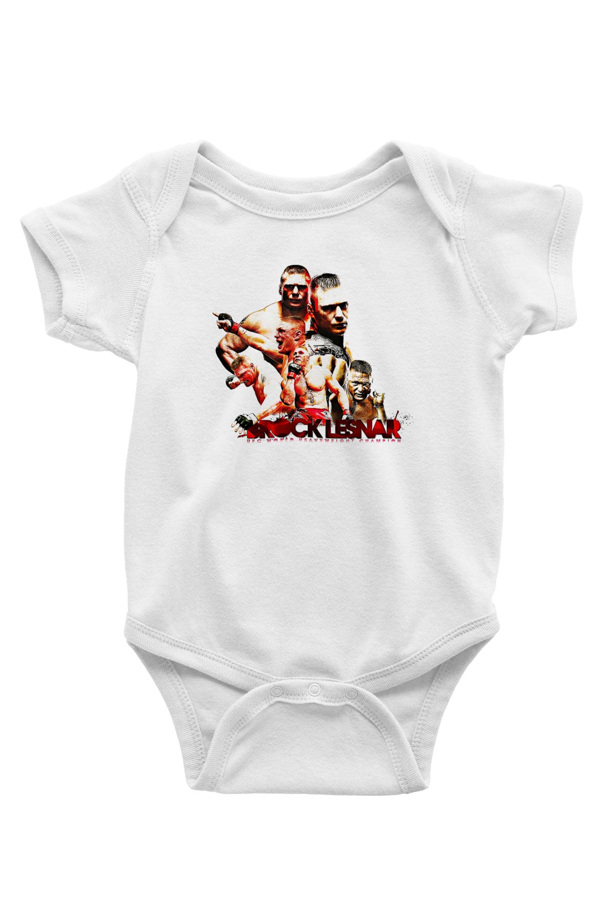 Brock Lesnar Baskılı Beyaz Unisex Bebek Body - Zıbın