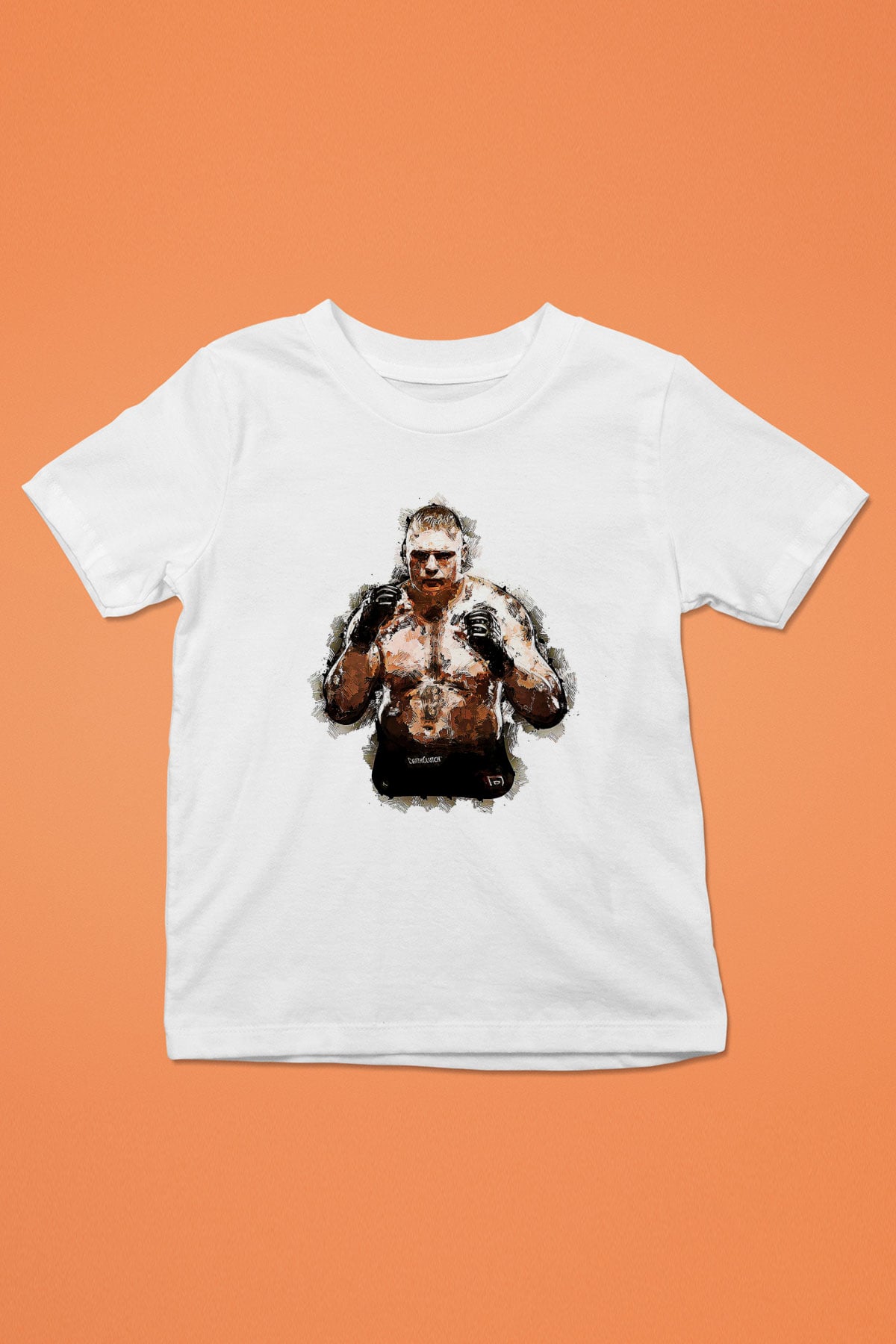 Brock Lesnar Baskılı Beyaz Unisex Beyaz Çocuk Tişört - Tshirt