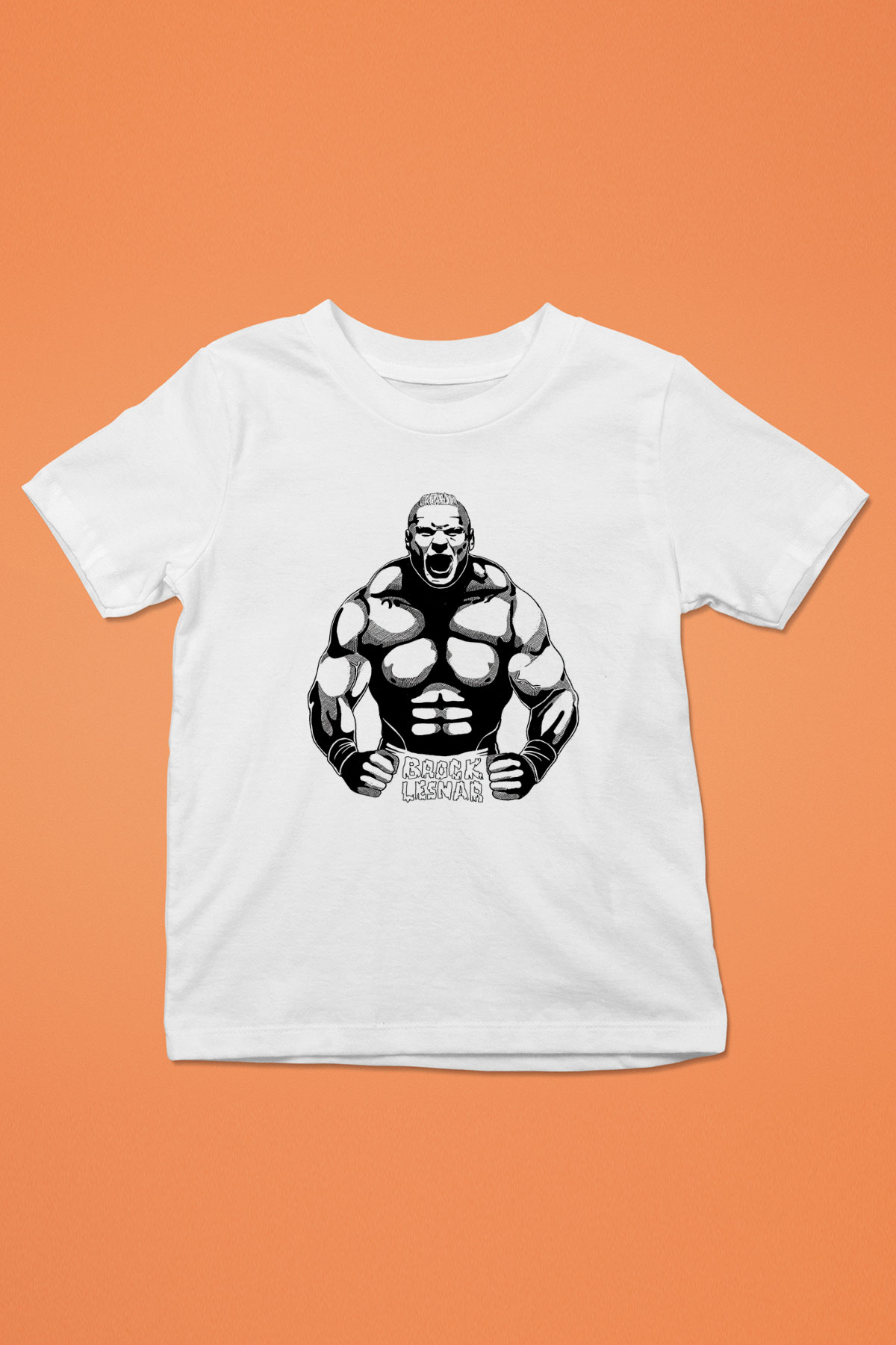 Brock Lesnar Baskılı Beyaz Unisex Beyaz Çocuk Tişört - Tshirt