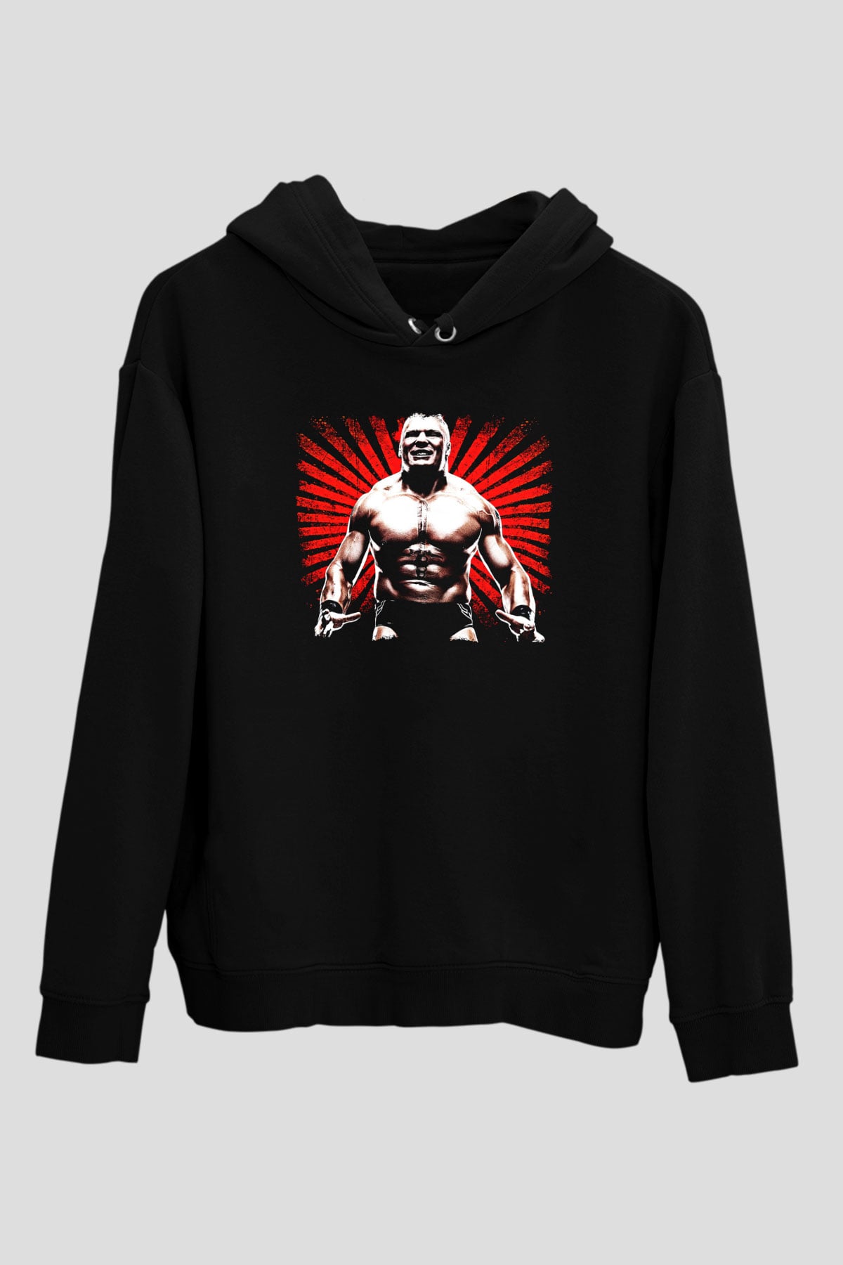 Brock Lesnar Baskılı Unisex Siyah Hoodie