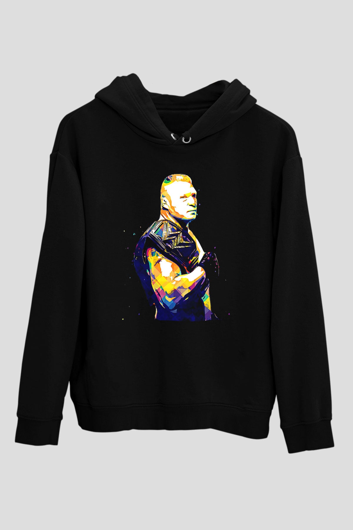Brock Lesnar Baskılı Unisex Siyah Hoodie