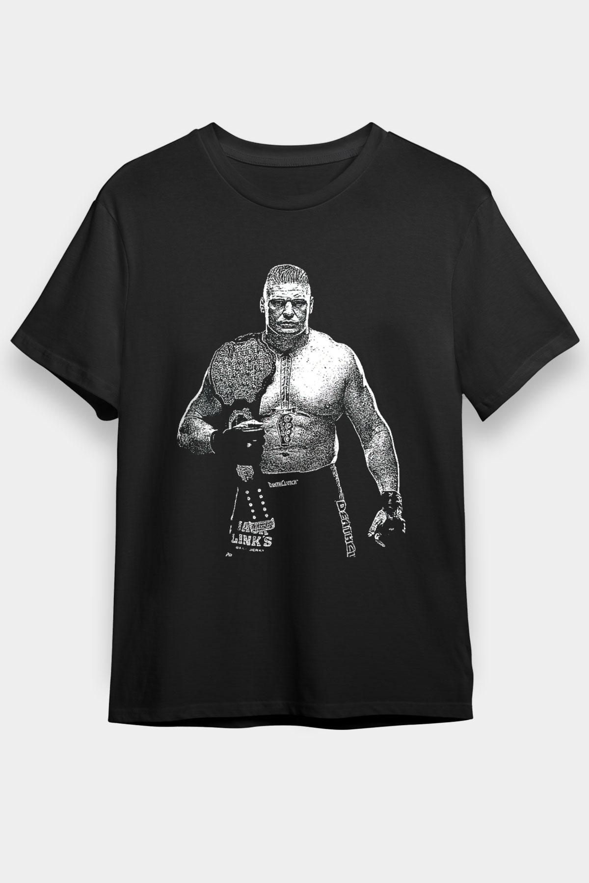 Brock Lesnar Baskılı Unisex Siyah Tişört - Tshirt