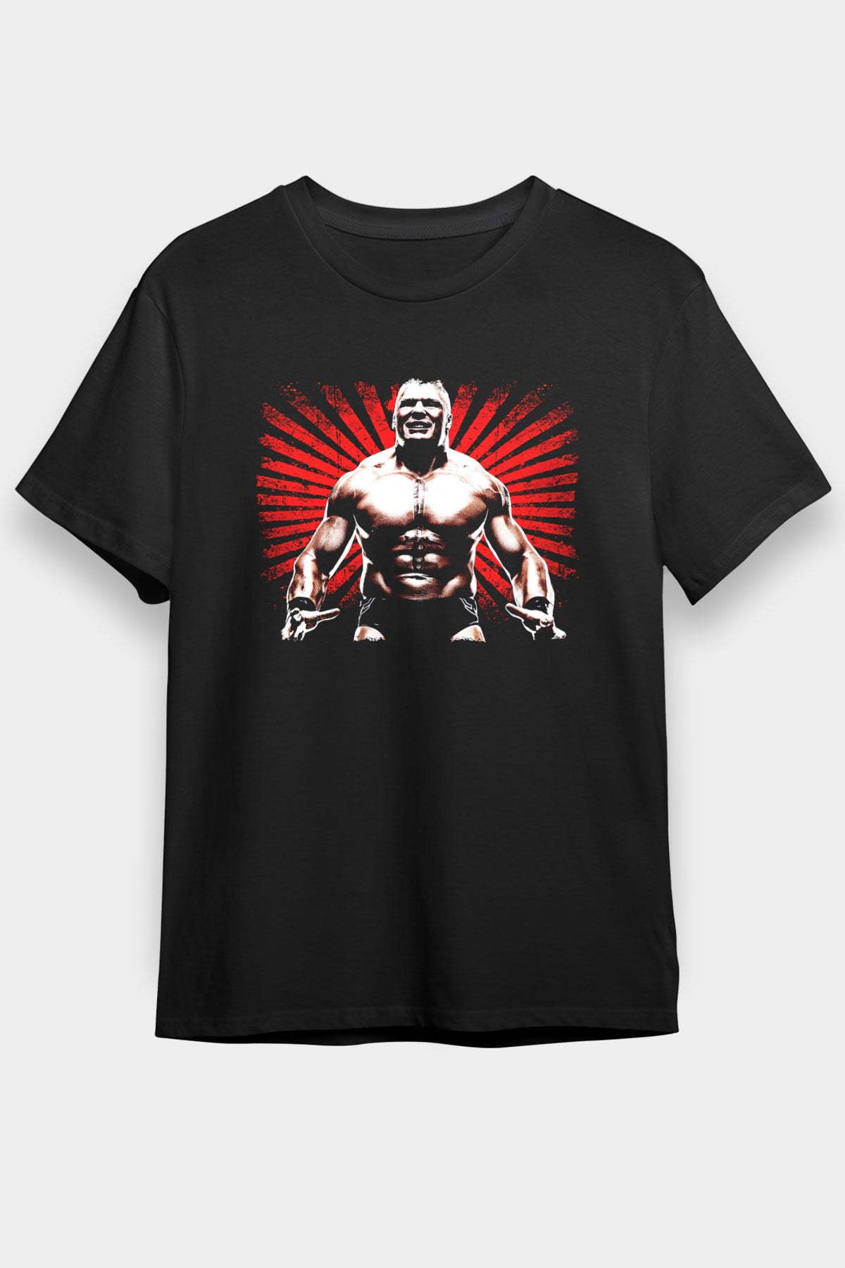 Brock Lesnar Baskılı Unisex Siyah Tişört - Tshirt