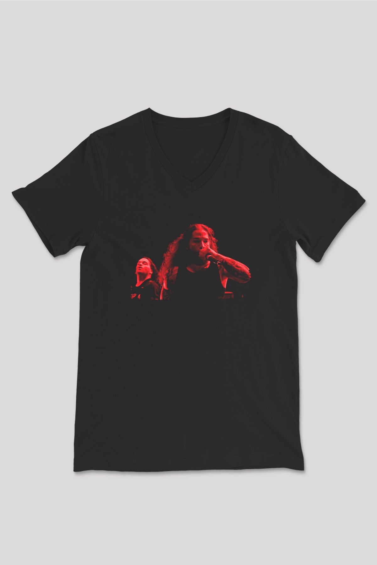 Broken Hope Baskılı Unisex Siyah V Yaka Tişört - Tshirt