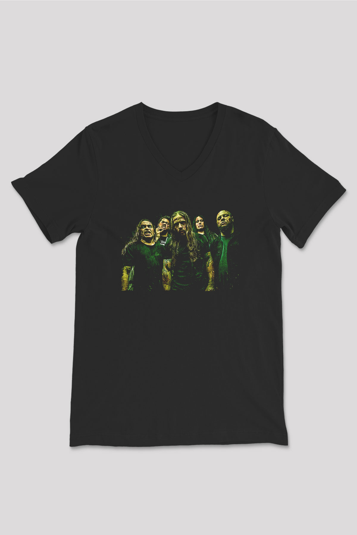 Broken Hope Baskılı Unisex Siyah V Yaka Tişört - Tshirt