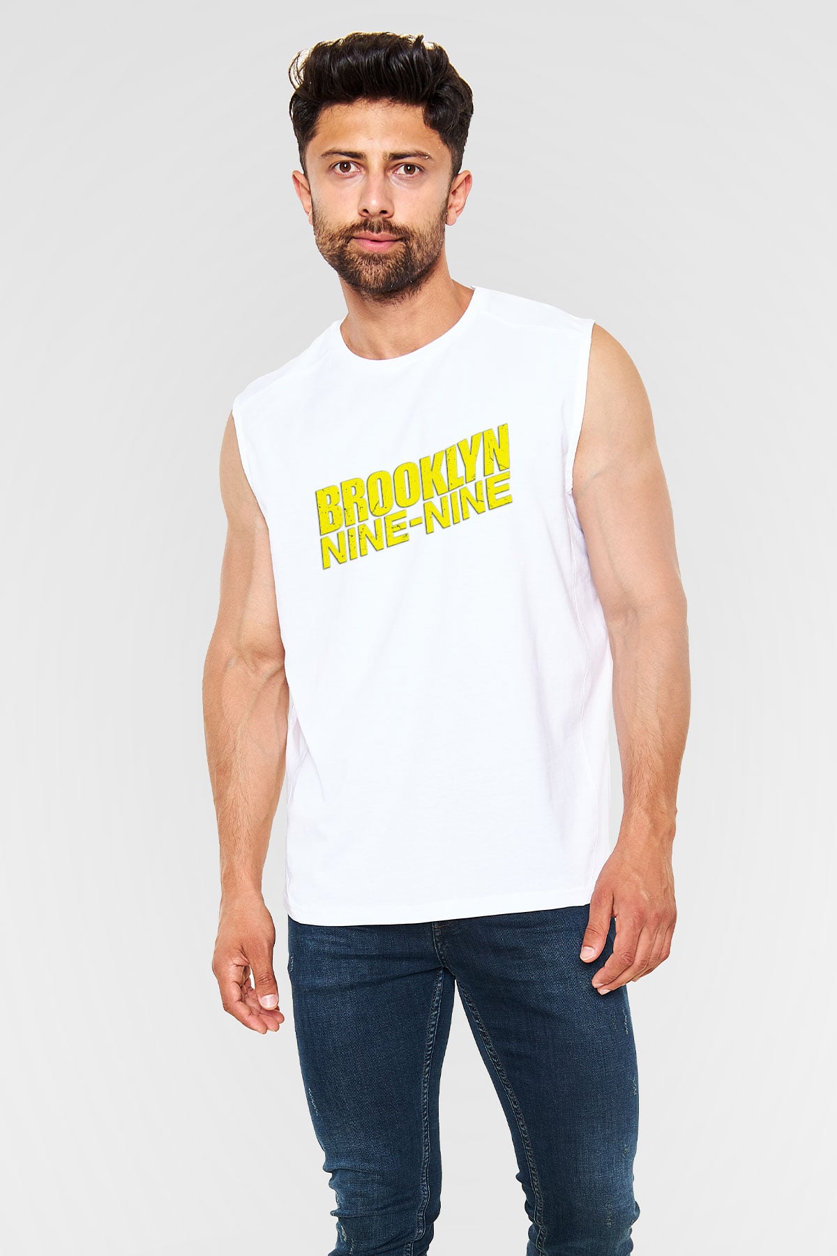 Brooklyn Nine-Nine Beyaz Unisex Kolsuz Tişört