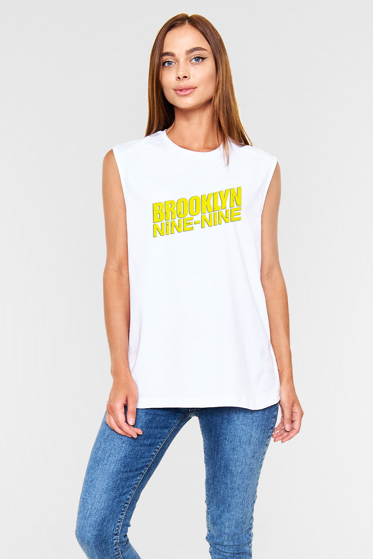 Brooklyn Nine-Nine Beyaz Unisex Kolsuz Tişört