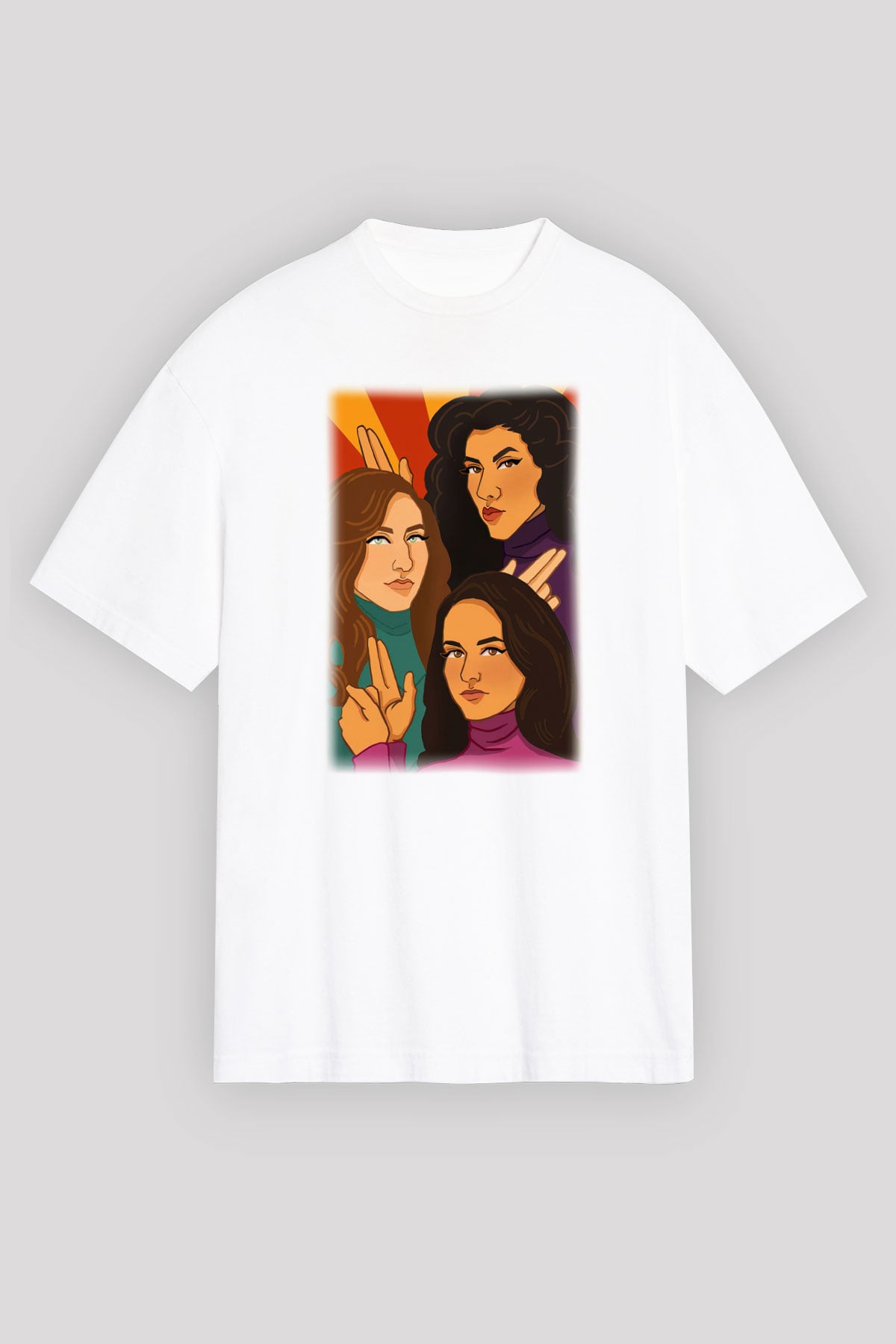 Brooklyn Nine-Nine Beyaz Unisex Oversize Tişört T-Shirt