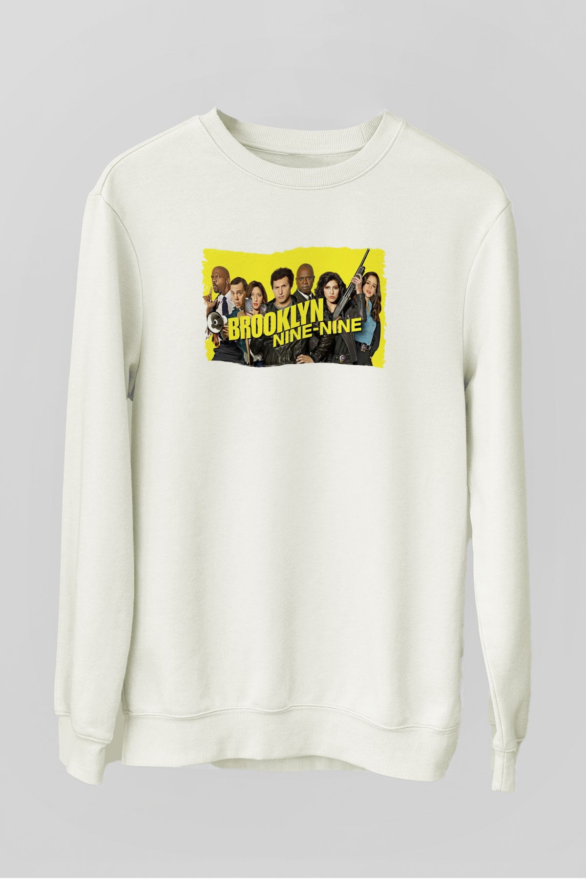 Brooklyn Nine-Nine Beyaz Unisex Sweatshirt