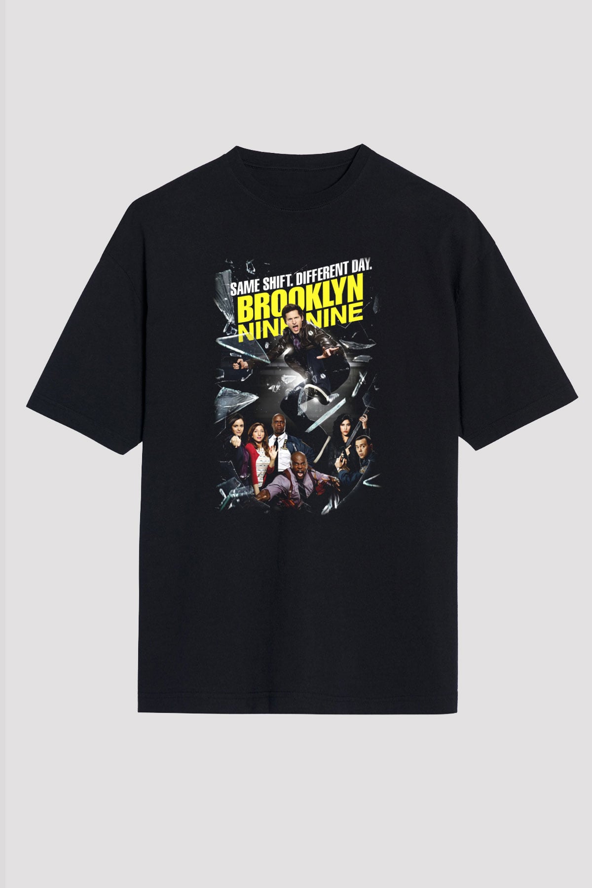 Brooklyn Nine-Nine Siyah Unisex Oversize Tişört T-Shirt