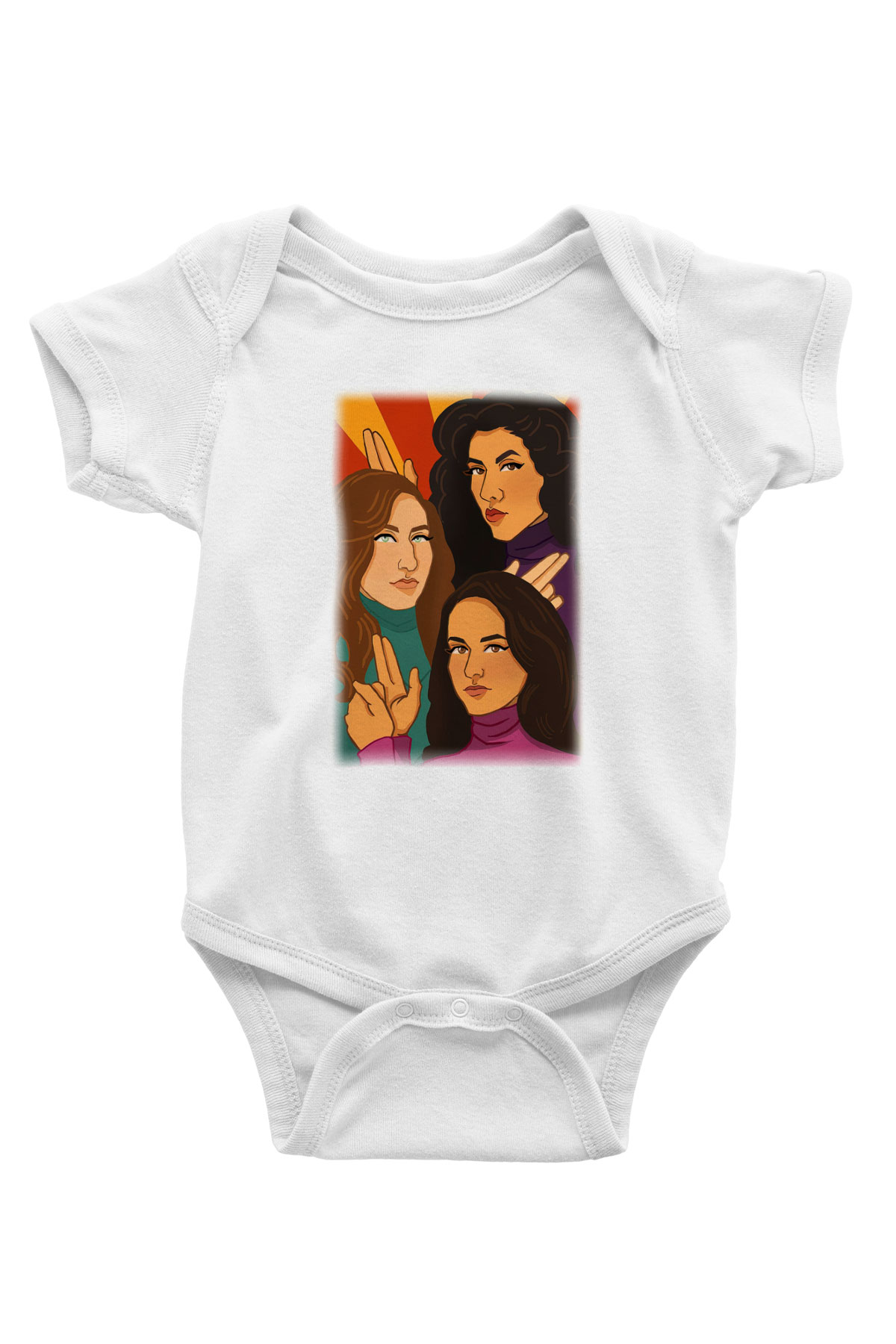 Brooklyn NineNine Baskılı Beyaz Unisex Bebek Body - Zıbın