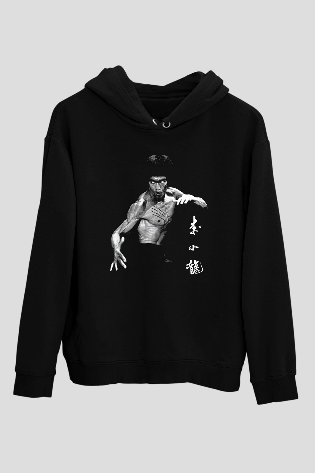 Bruce Lee Siyah Unisex Hoodie