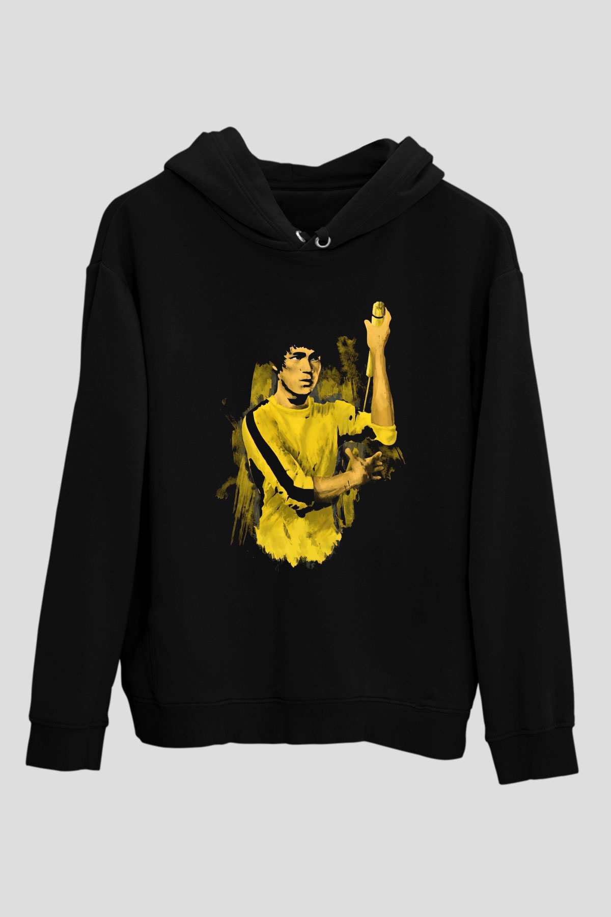 Bruce Lee Siyah Unisex Hoodie