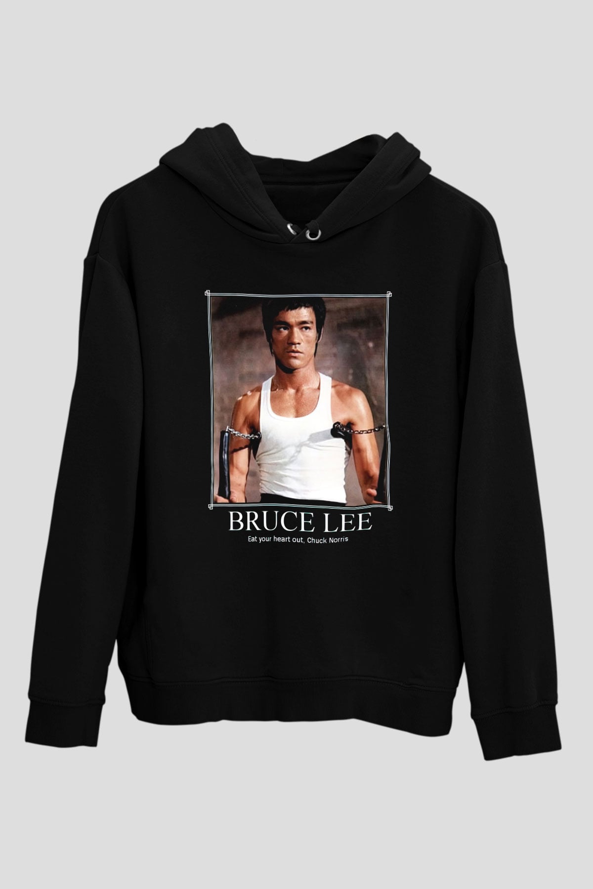 Bruce Lee Siyah Unisex Hoodie