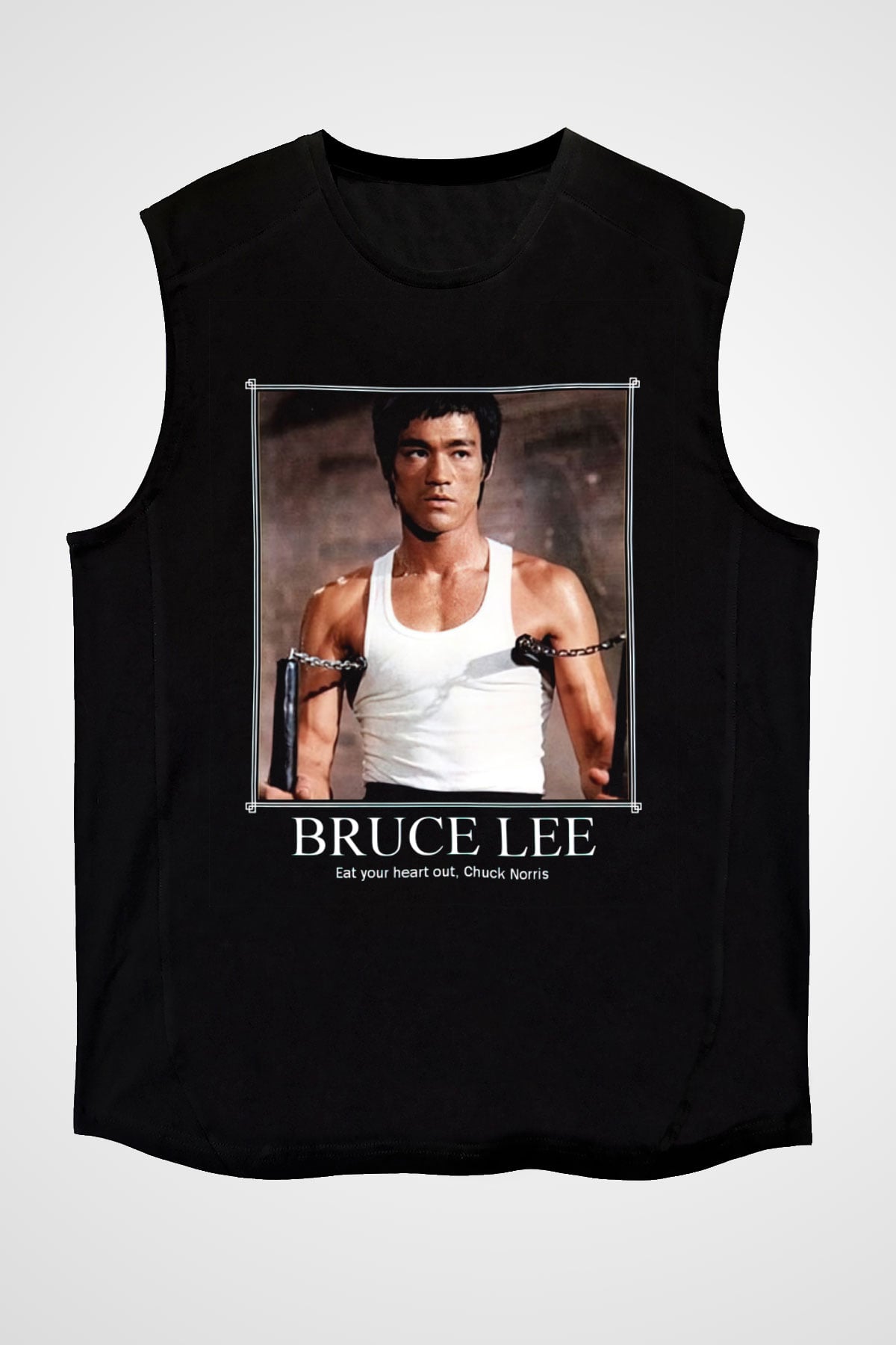 Bruce Lee Siyah Unisex Kolsuz Tişört