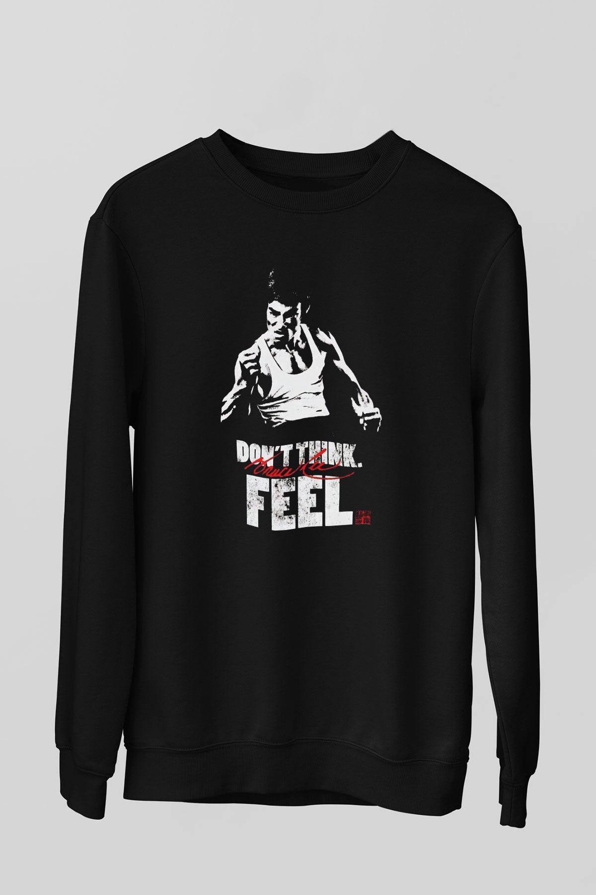 Bruce Lee Siyah Unisex Sweatshirt