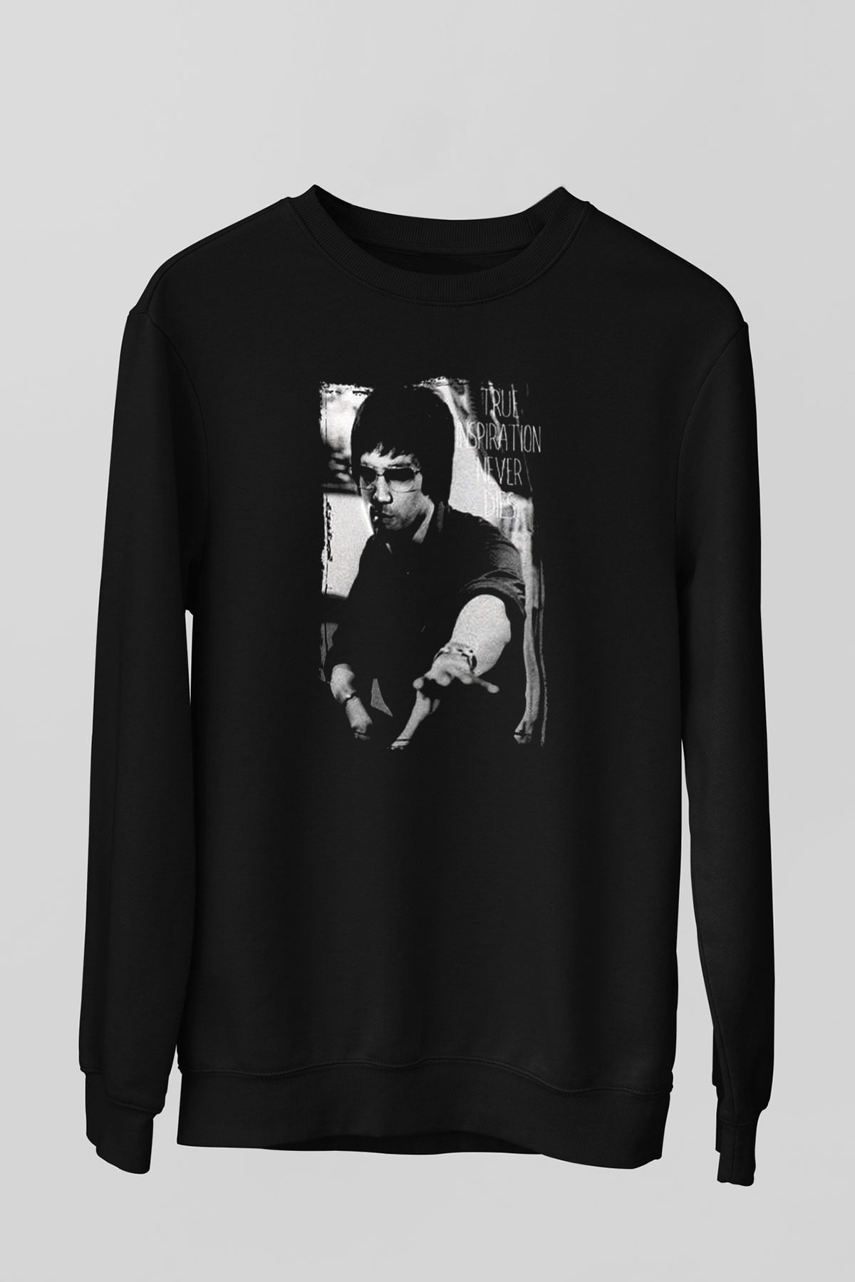 Bruce Lee Siyah Unisex Sweatshirt