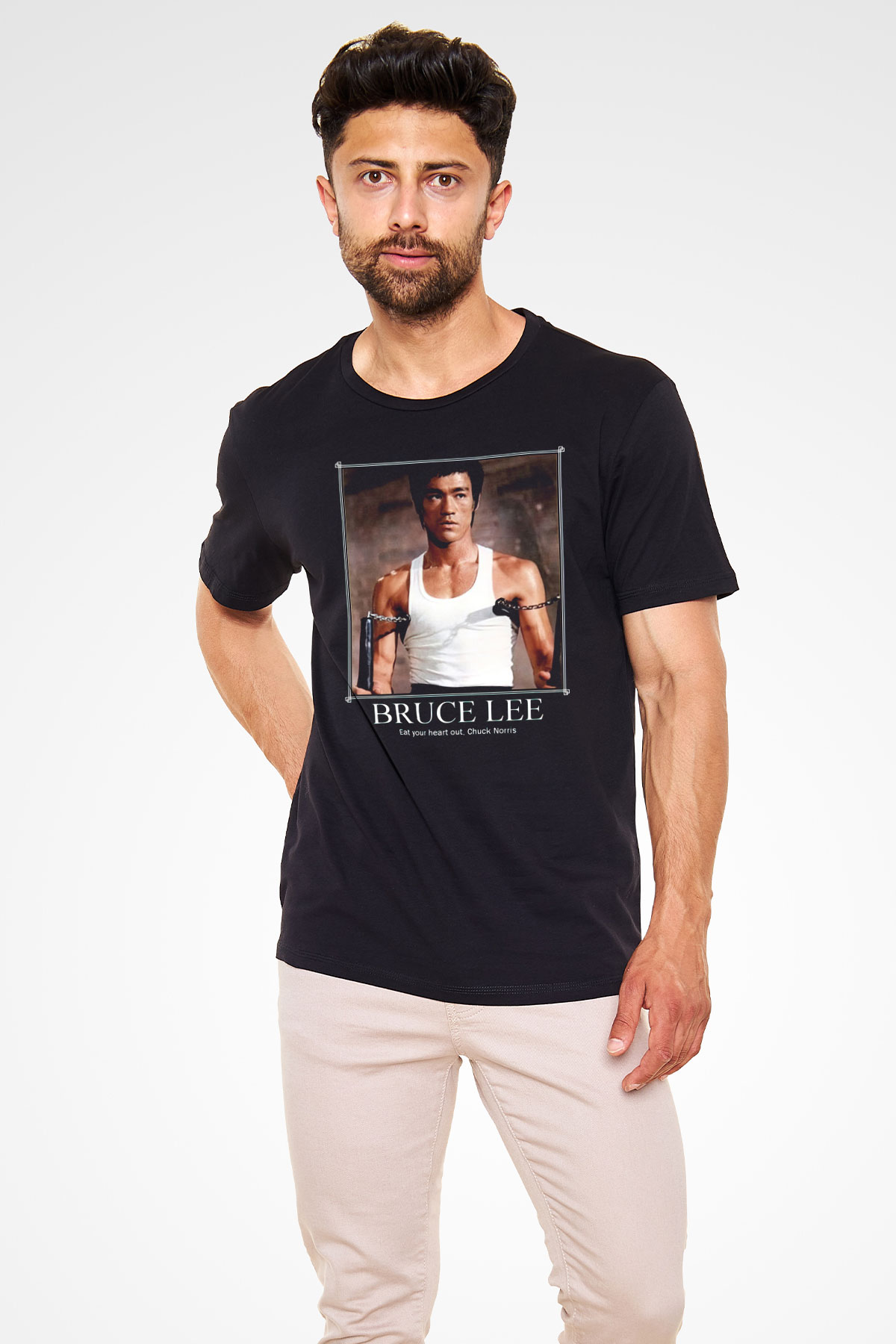 Bruce Lee Siyah Unisex Tişört T-Shirt - TişörtFabrikası
