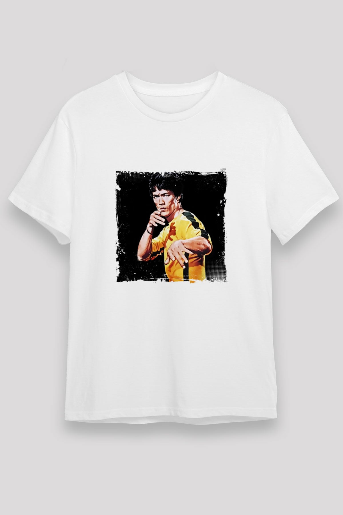 Bruce Lee Unisex Baskılı Beyaz Tişört