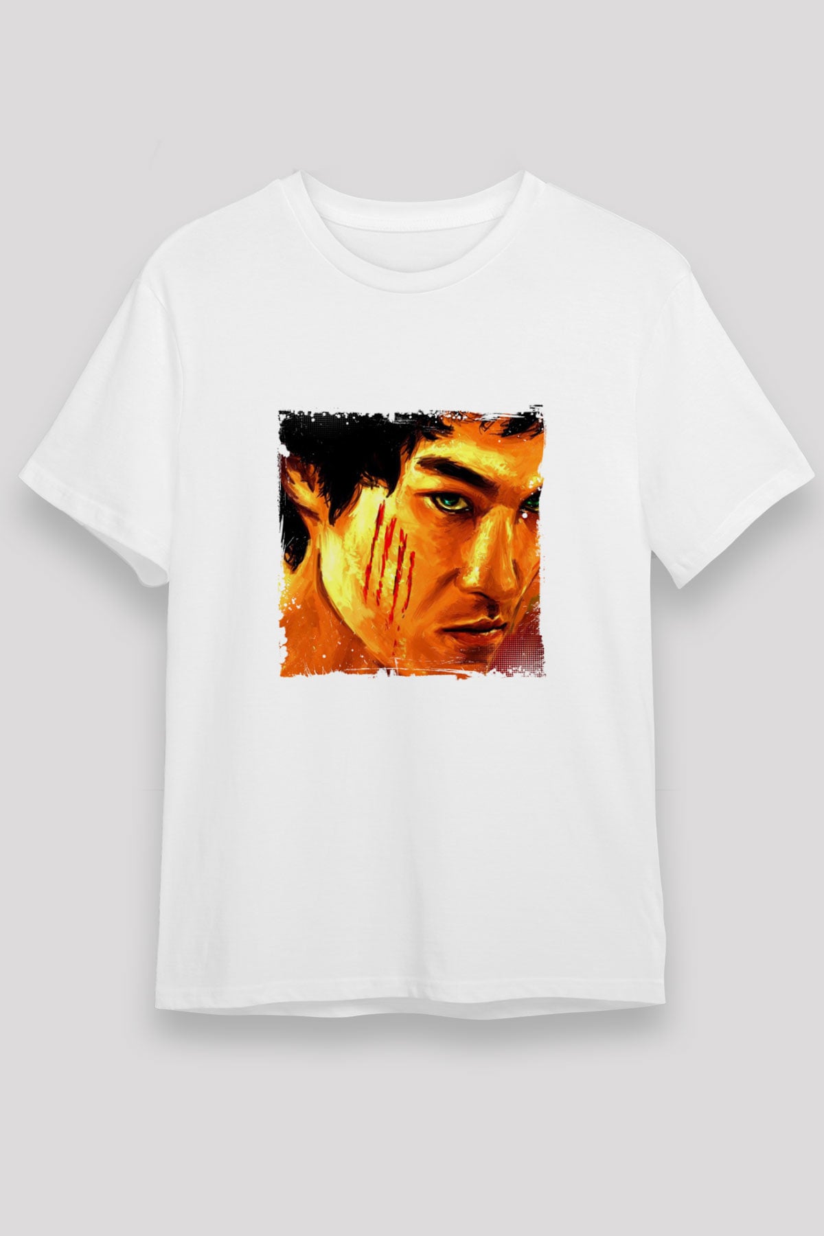 Bruce Lee Unisex Baskılı Beyaz Tişört