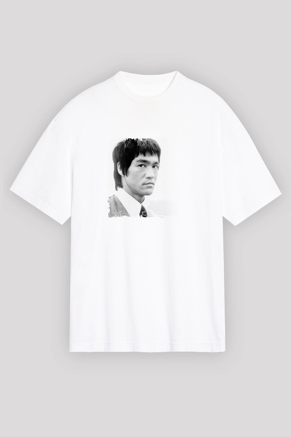 Bruce Lee Unisex Baskılı Beyaz Tişört