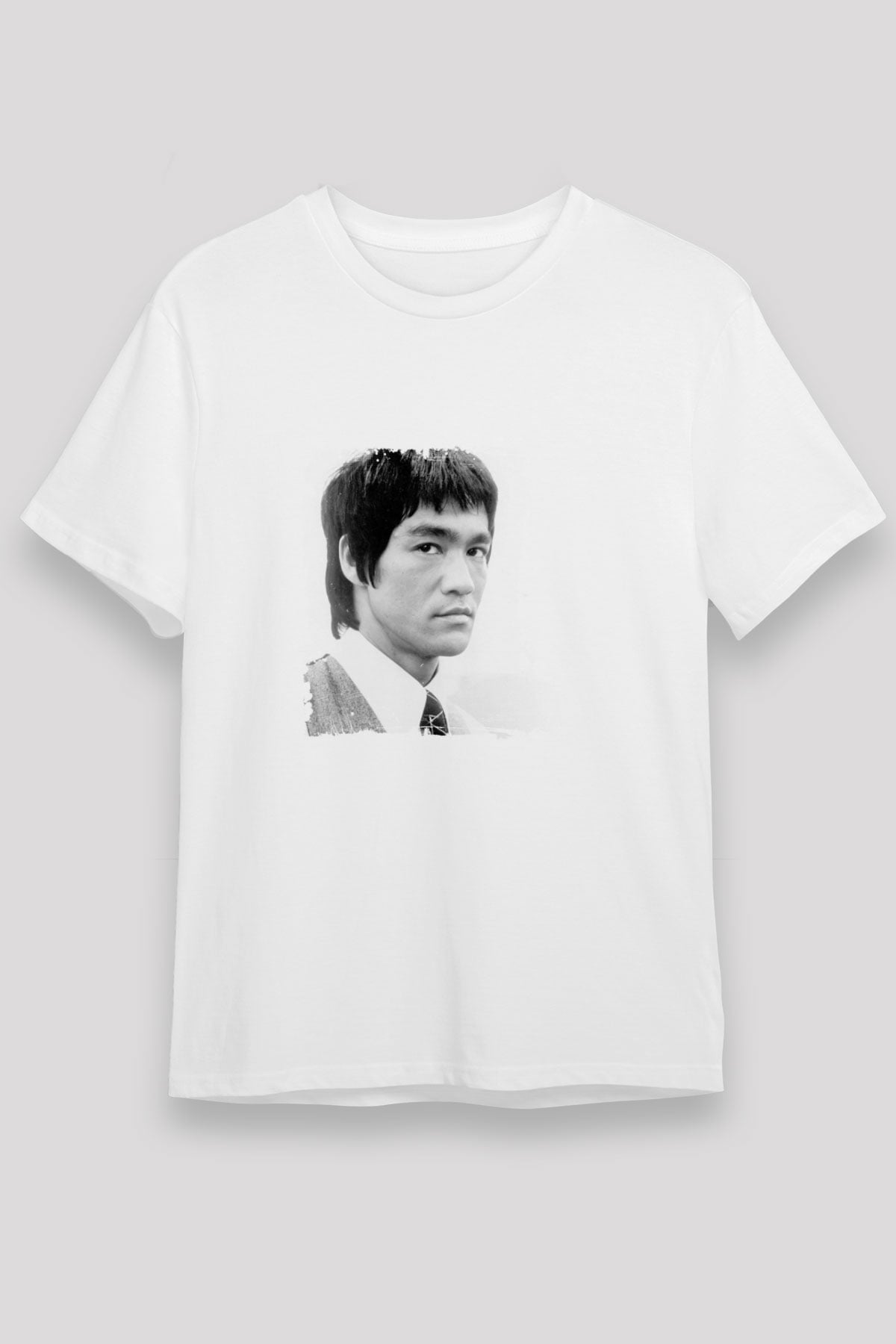 Bruce Lee Unisex Baskılı Beyaz Tişört