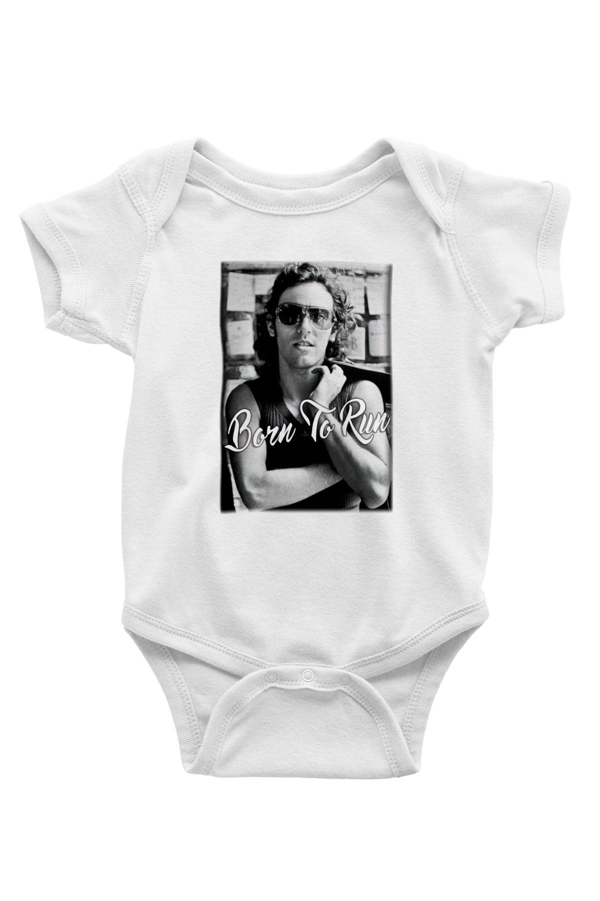 Bruce Springsteen Baskılı Beyaz Unisex Bebek Body - Zıbın