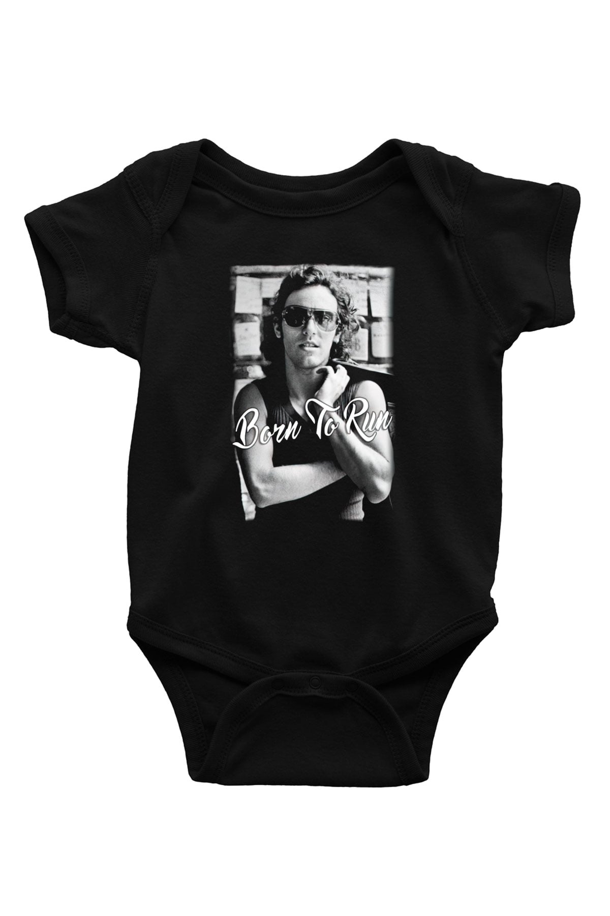 Bruce Springsteen Baskılı Siyah Bebek Body - Zıbın
