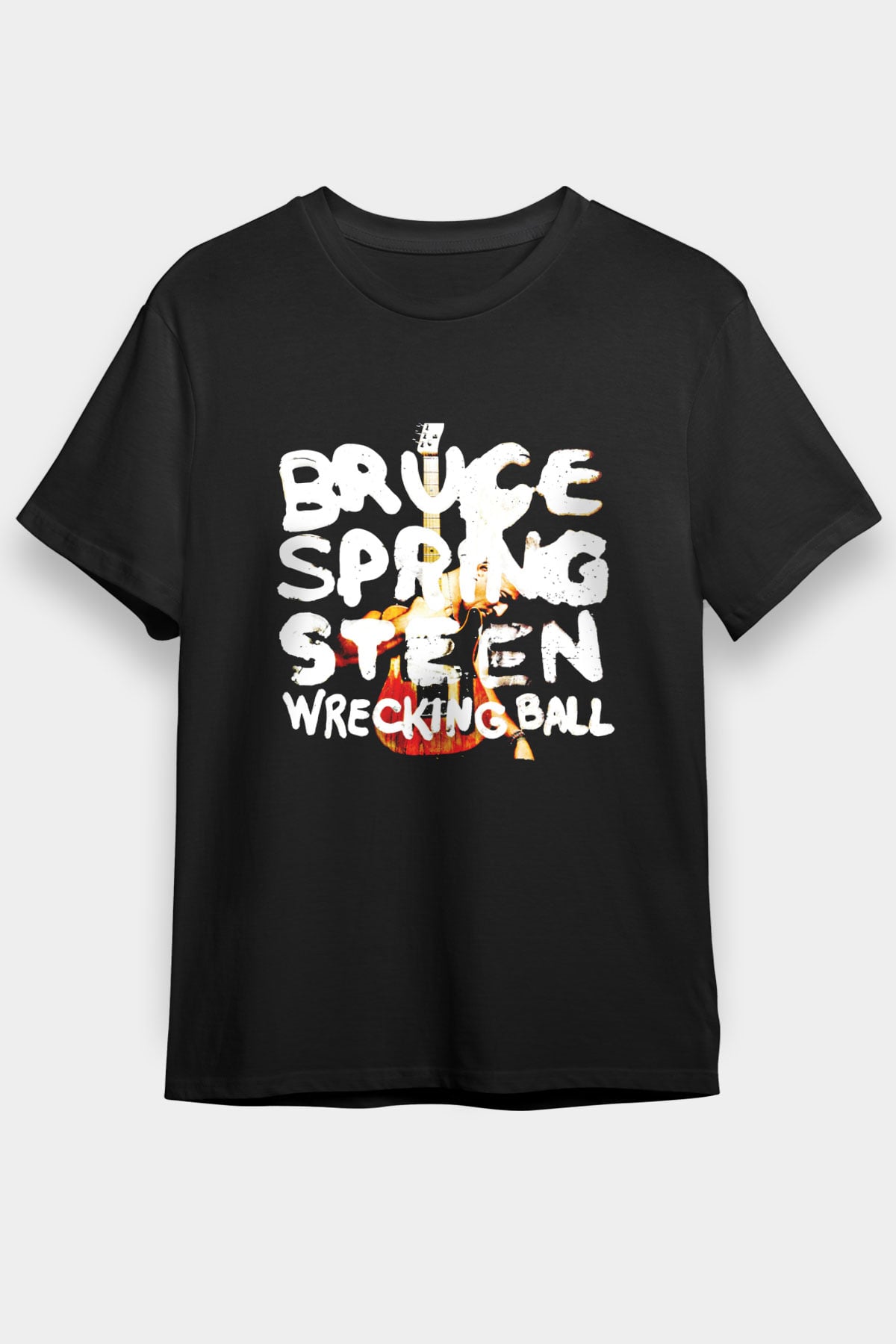 Bruce Springsteen Baskılı Unisex Siyah Tişört