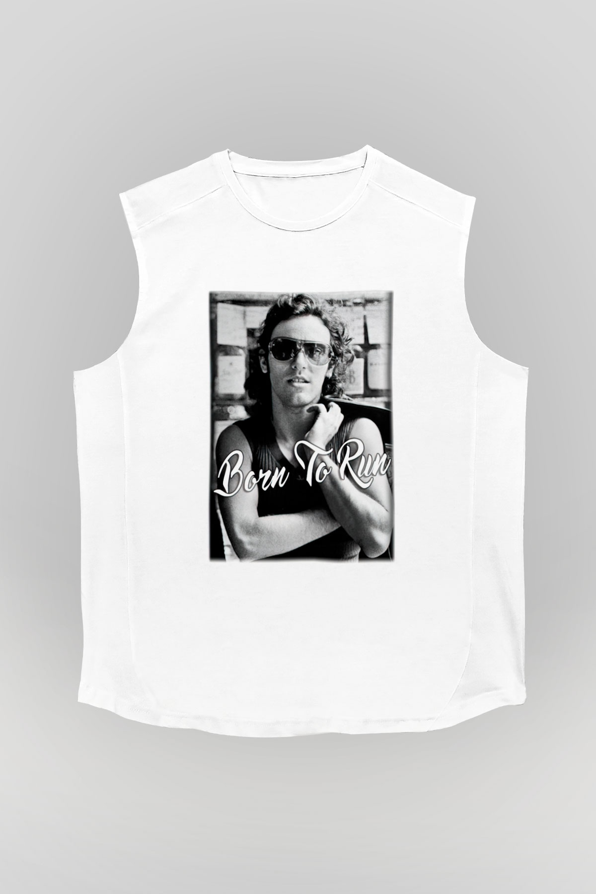 Bruce Springsteen Beyaz Unisex Kolsuz Tişört