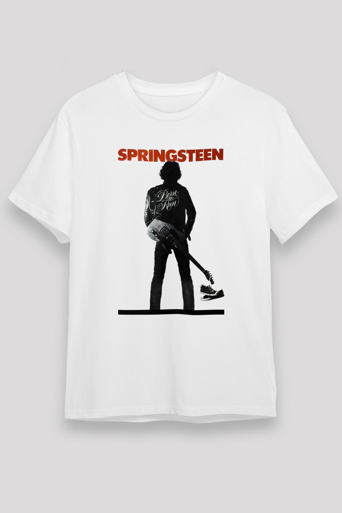 Bruce Springsteen Beyaz Unisex Tişört T-Shirt - TişörtFabrikası
