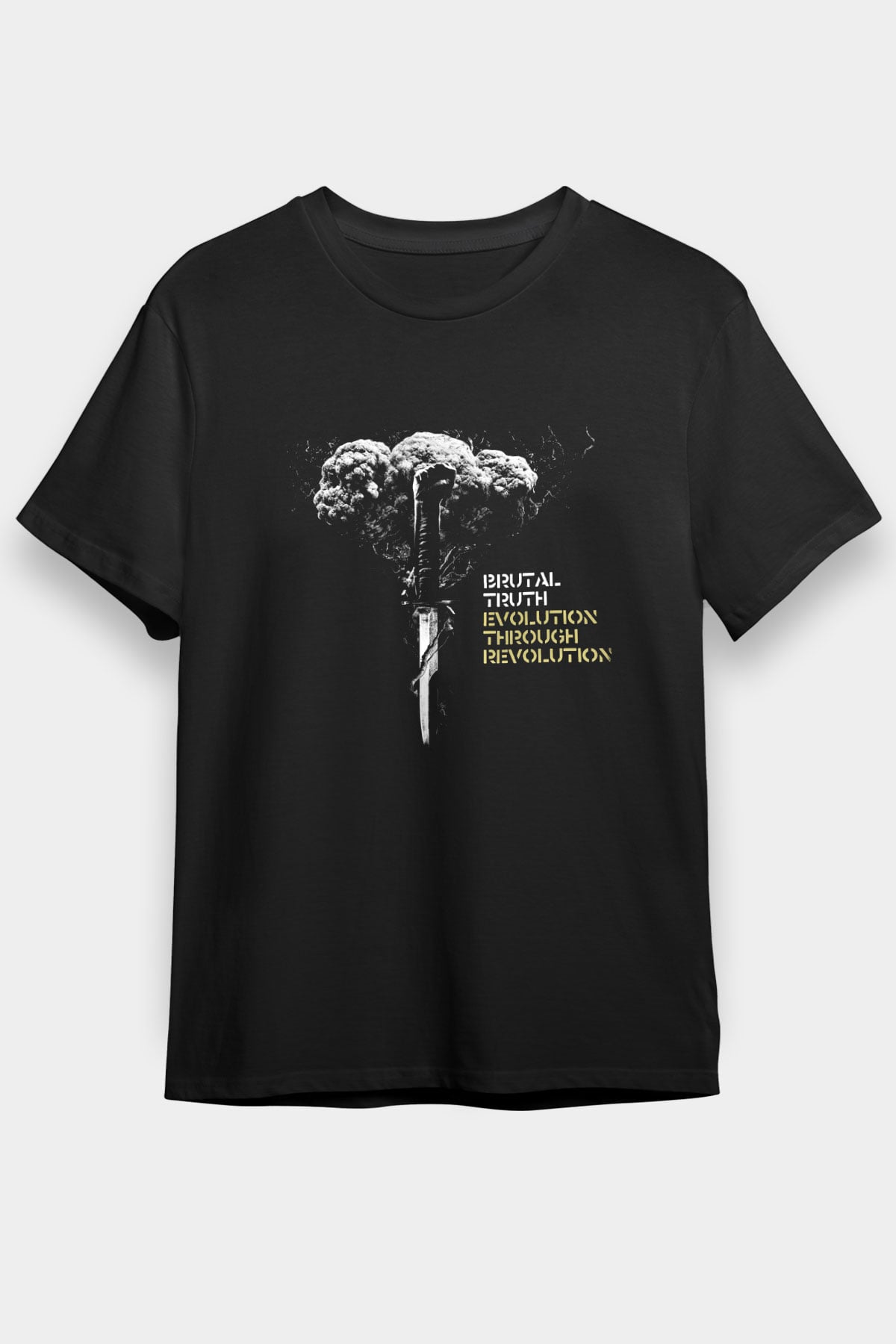 Brutal Truth Baskılı Unisex Siyah Tişört