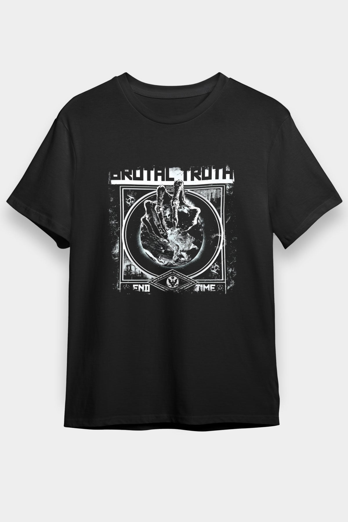 Brutal Truth Baskılı Unisex Siyah Tişört