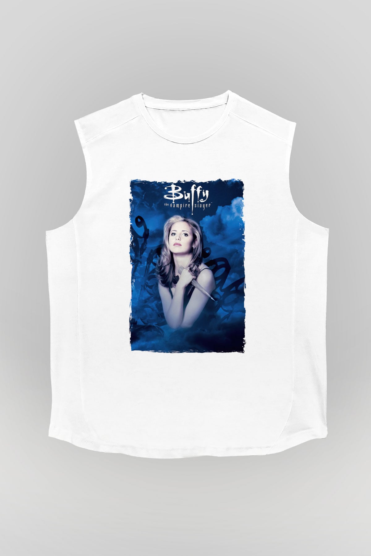 Buffy the Vampire Slayer Beyaz Unisex Kolsuz Tişört